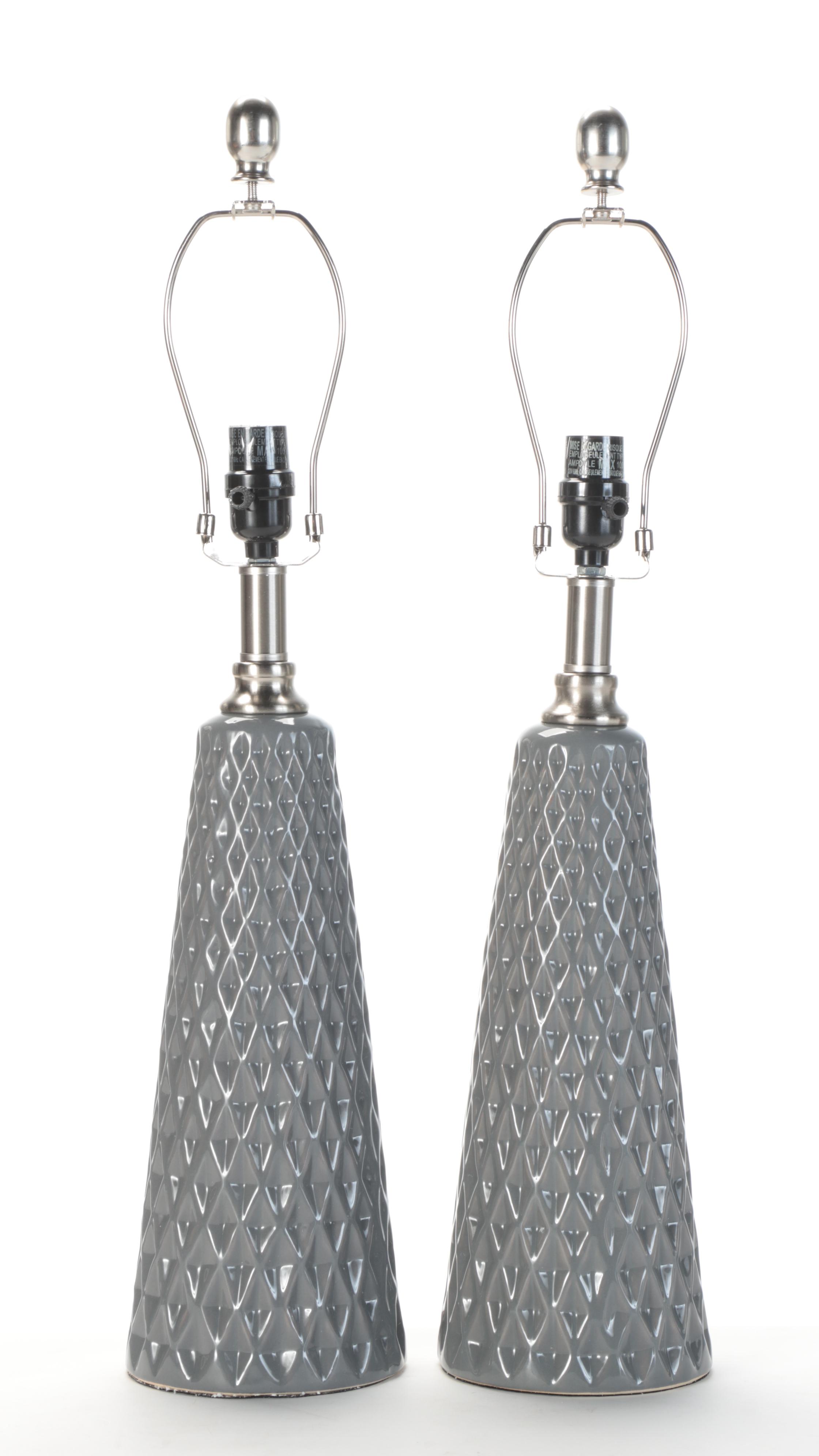 Décor Therapy "Jameson" Textured Ceramic Table Lamps