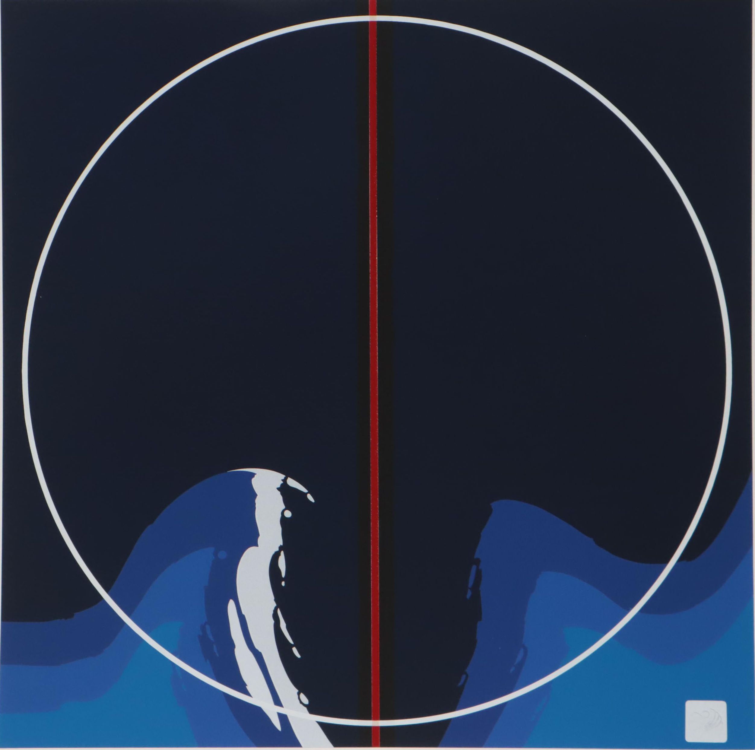 Thomas Whelan Benton Serigraph "Earth Series - Blue," 1979