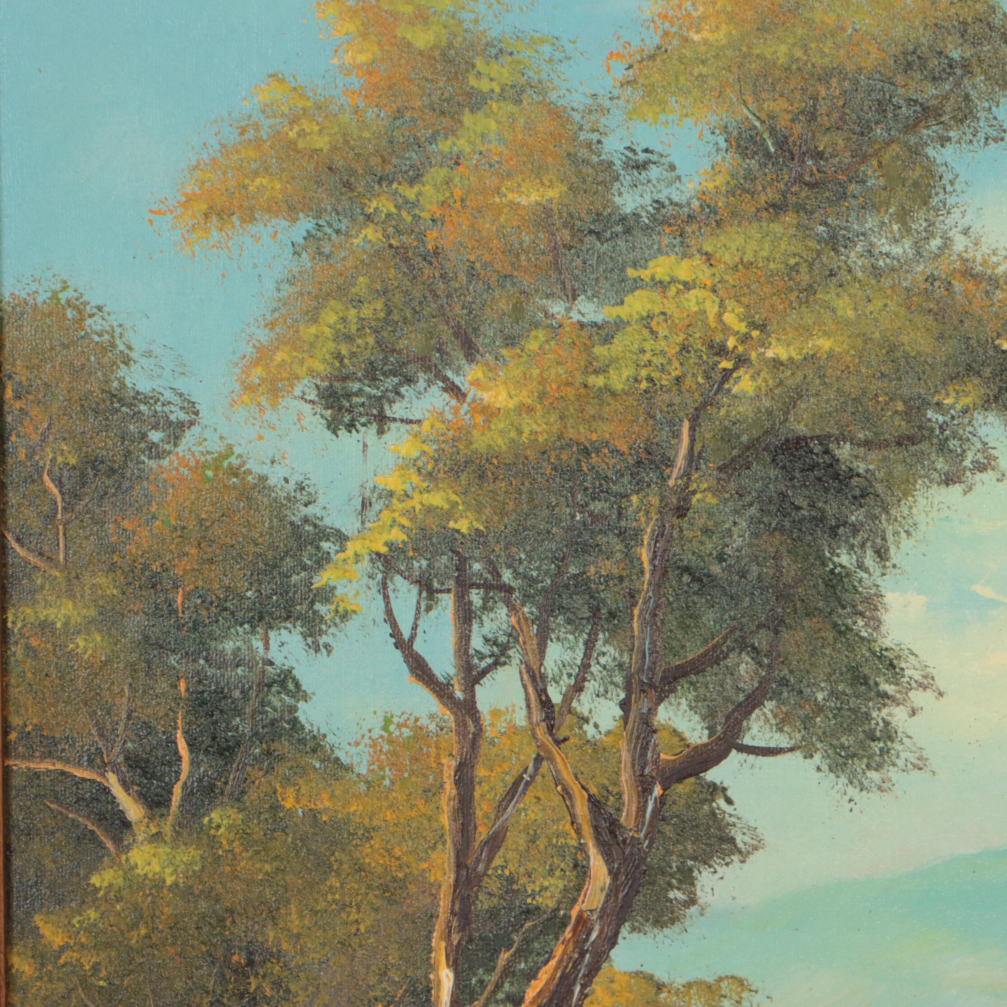 Lake Landscape Oil Painting