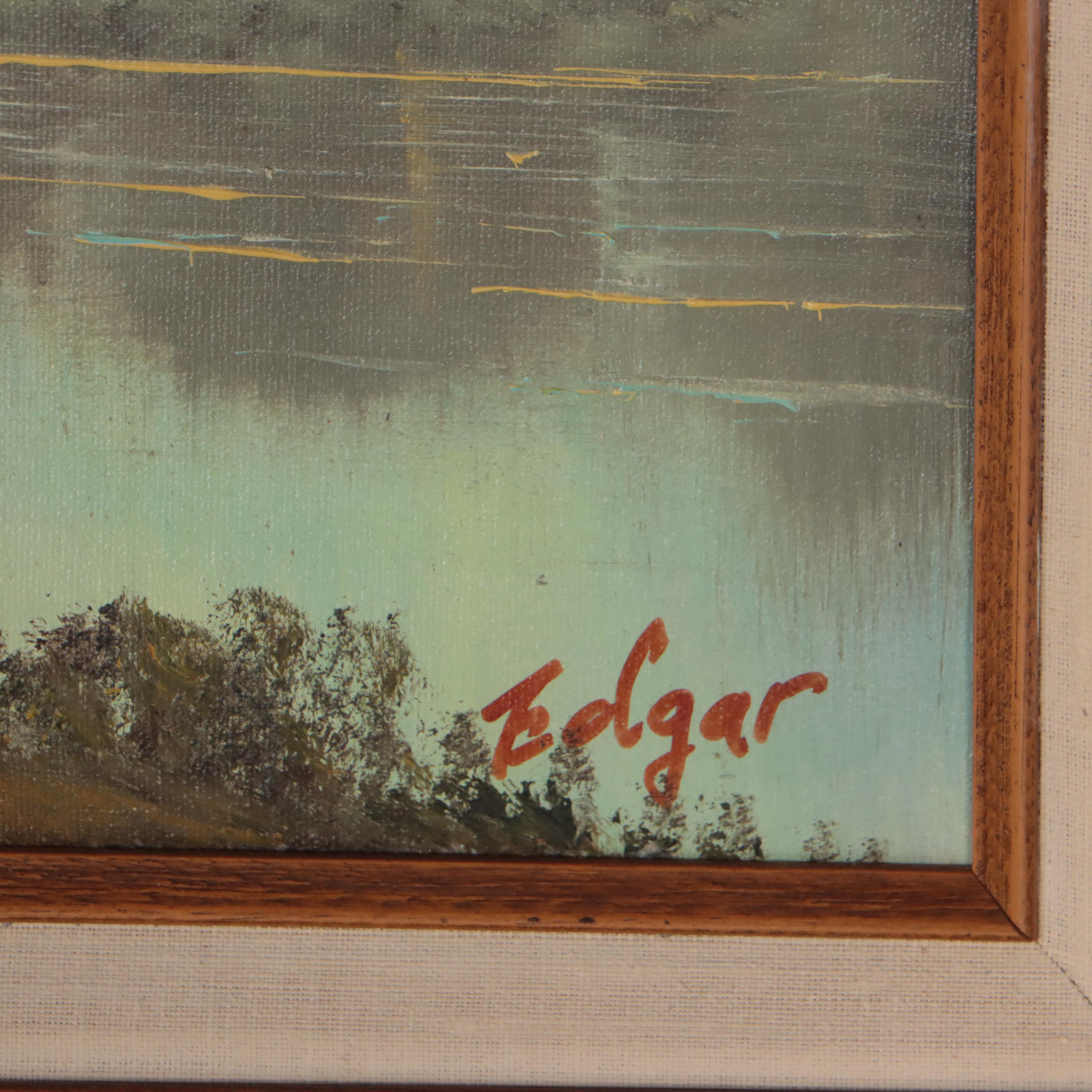 Lake Landscape Oil Painting