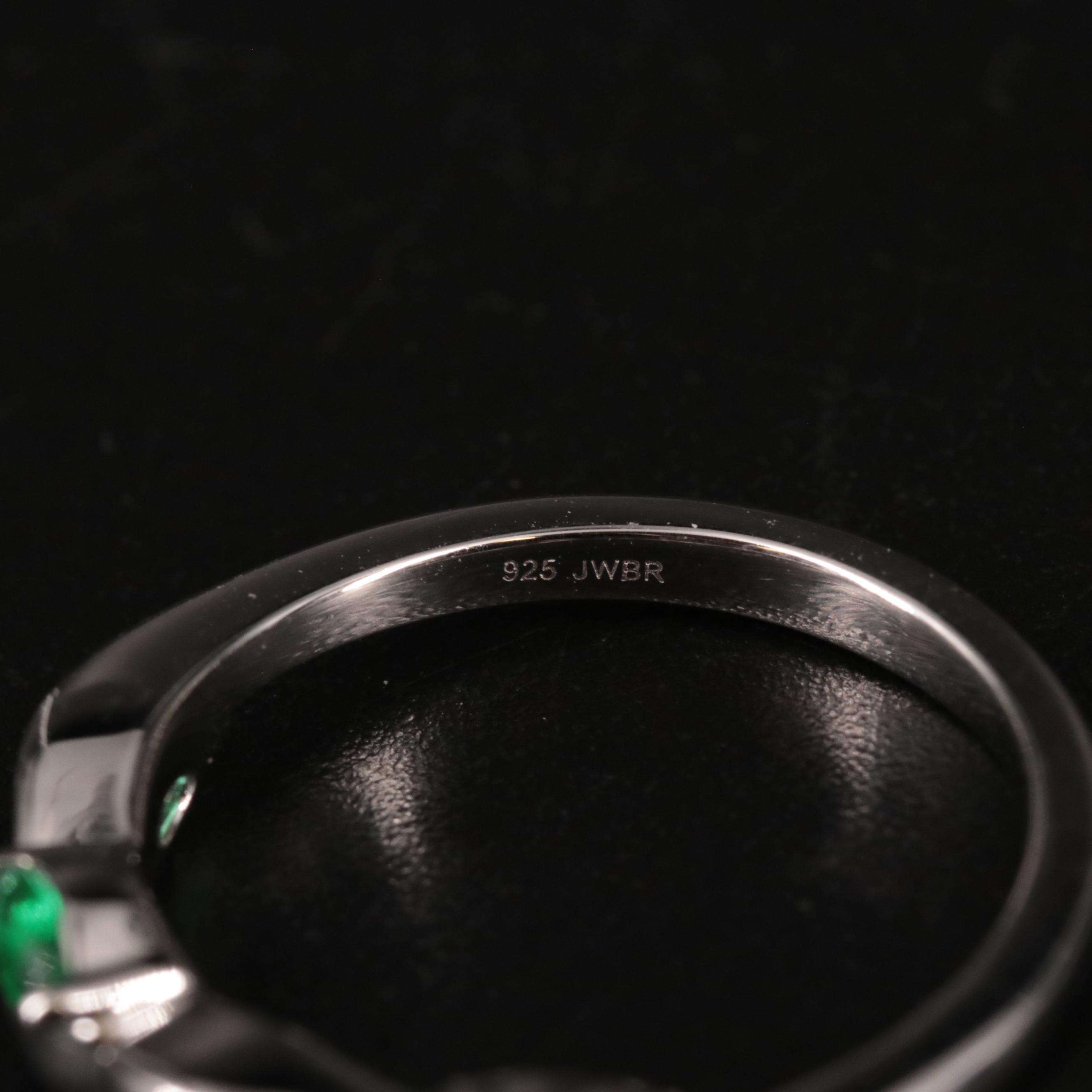 Sterling Silver Emerald Ring