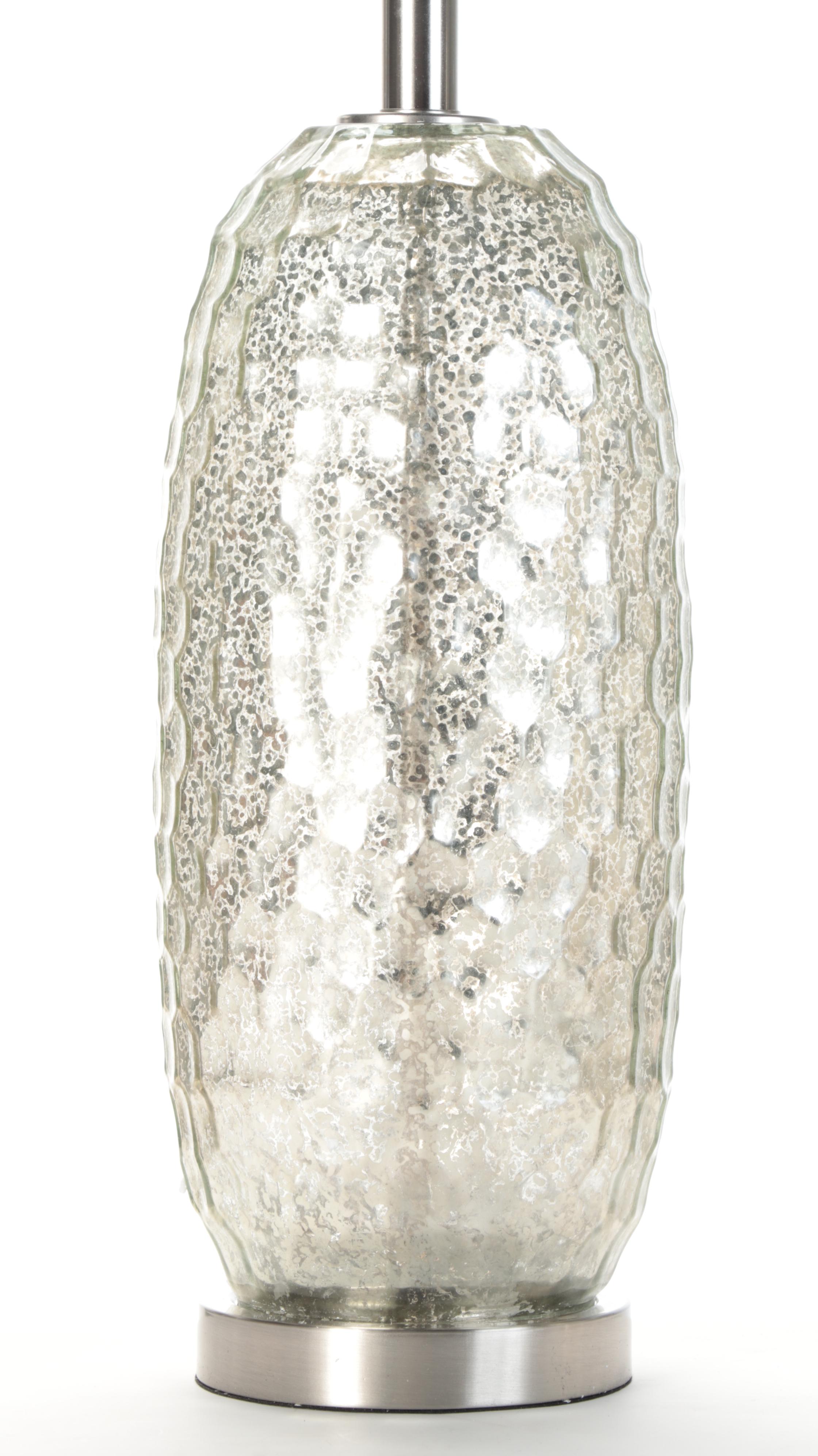 Décor Therapy Dimpled Mercury Glass Finish Table Lamps