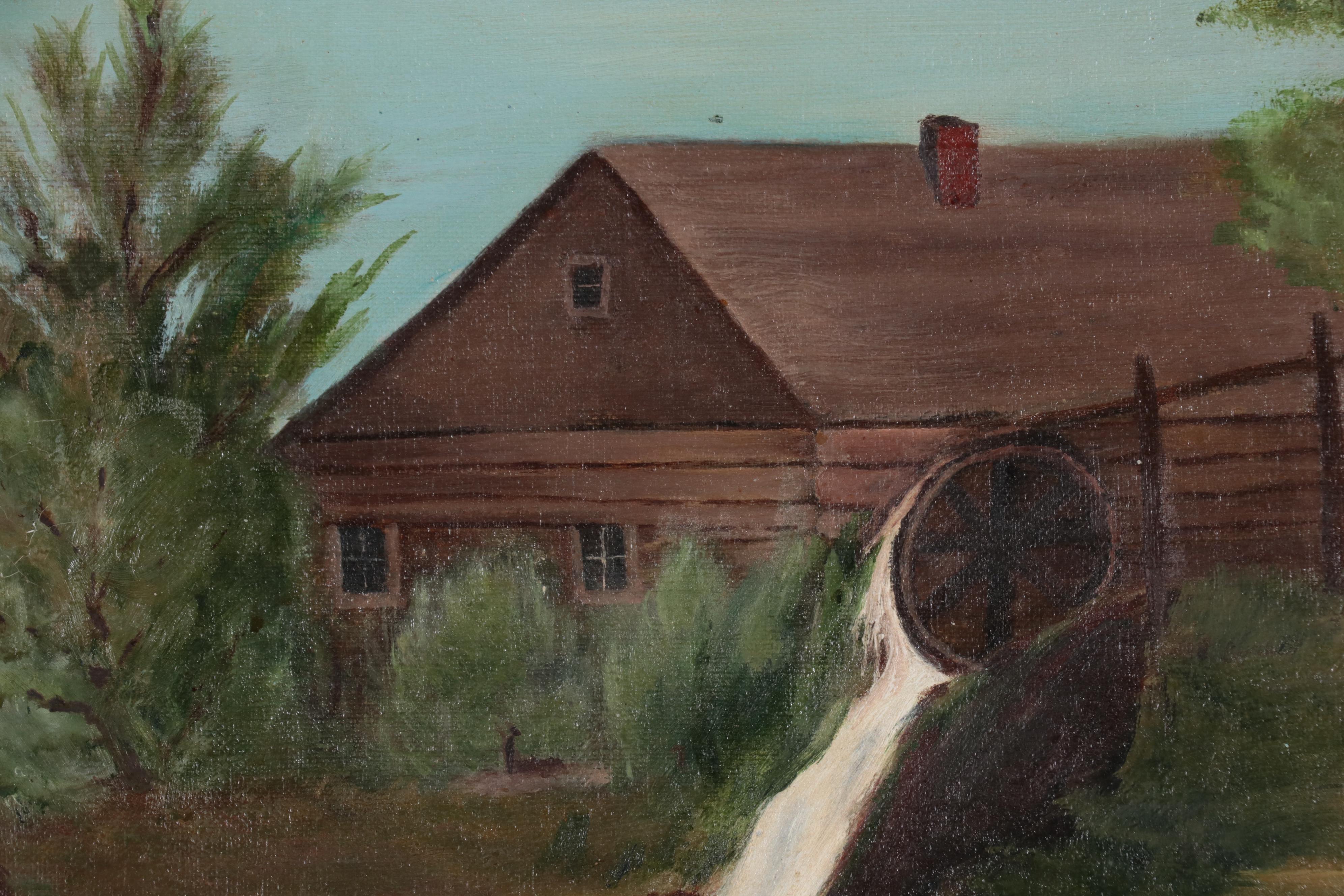 Naïve Landscape Oil Painting