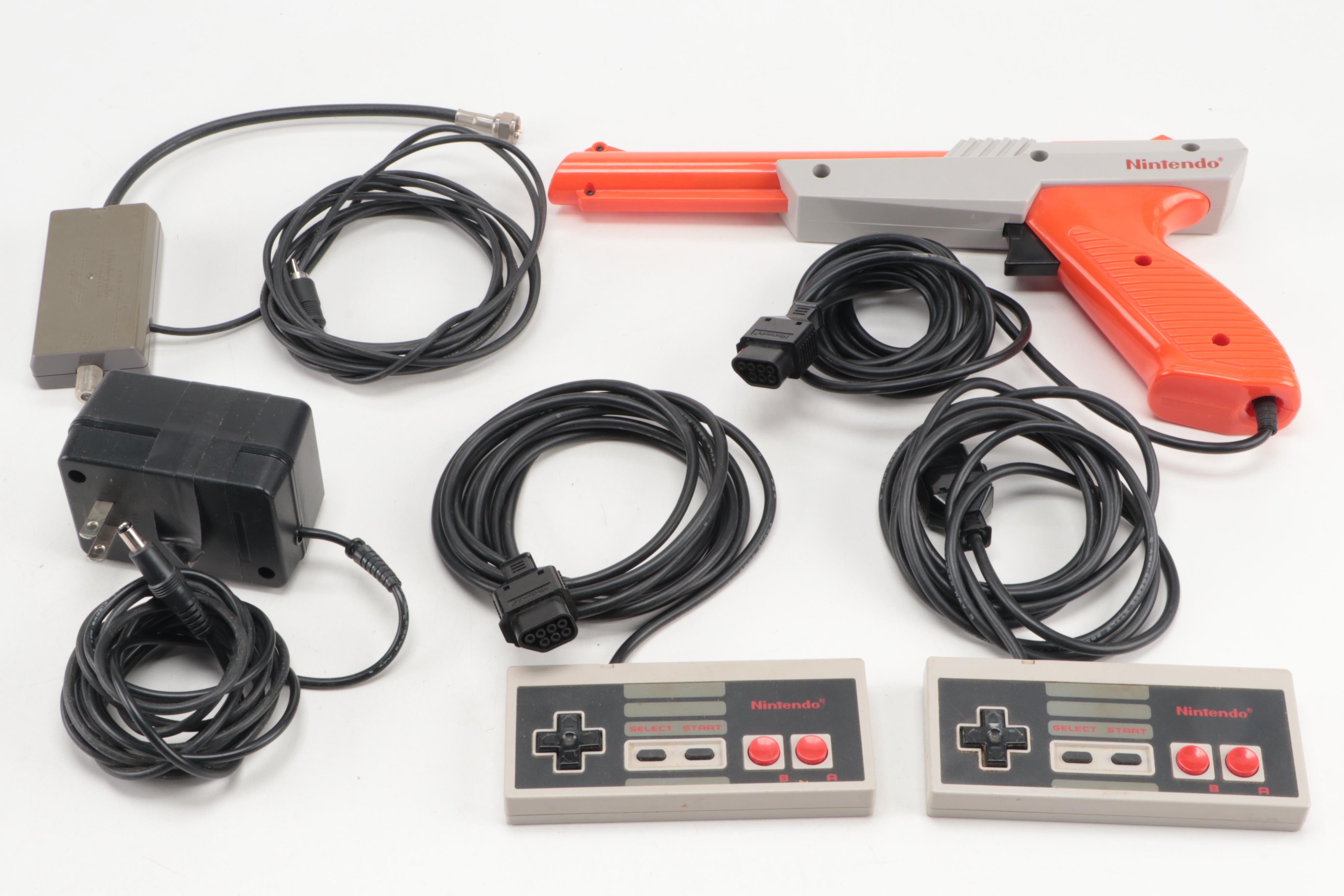 Nintendo NES Game Console with Two Controllers, Games, Zapper and More