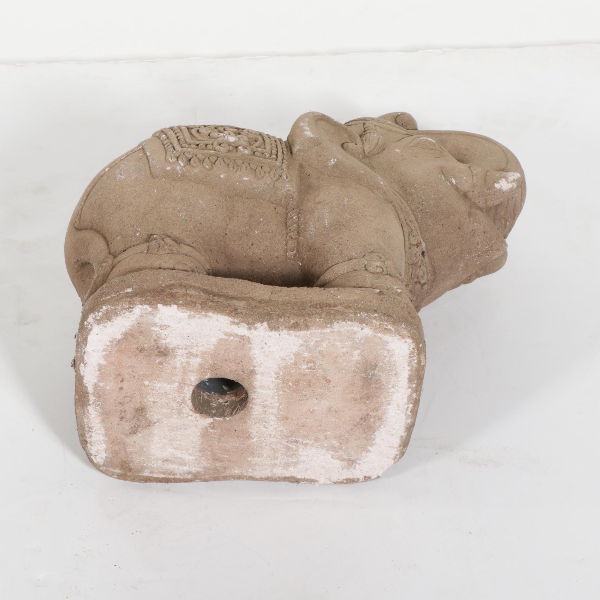 Cast Concrete Elephant Garden Sculpture