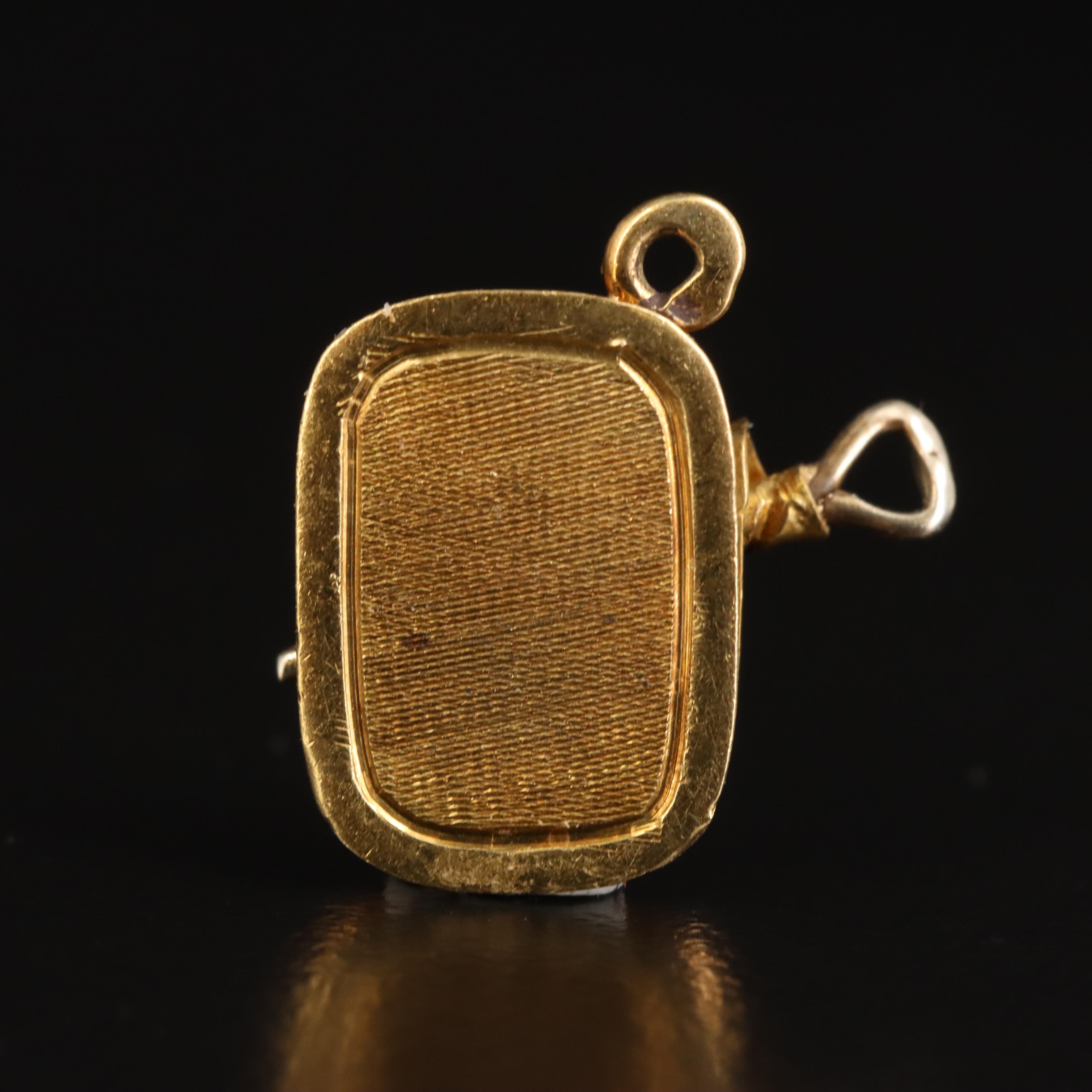 18K Two-Tone Sardines Can Charm