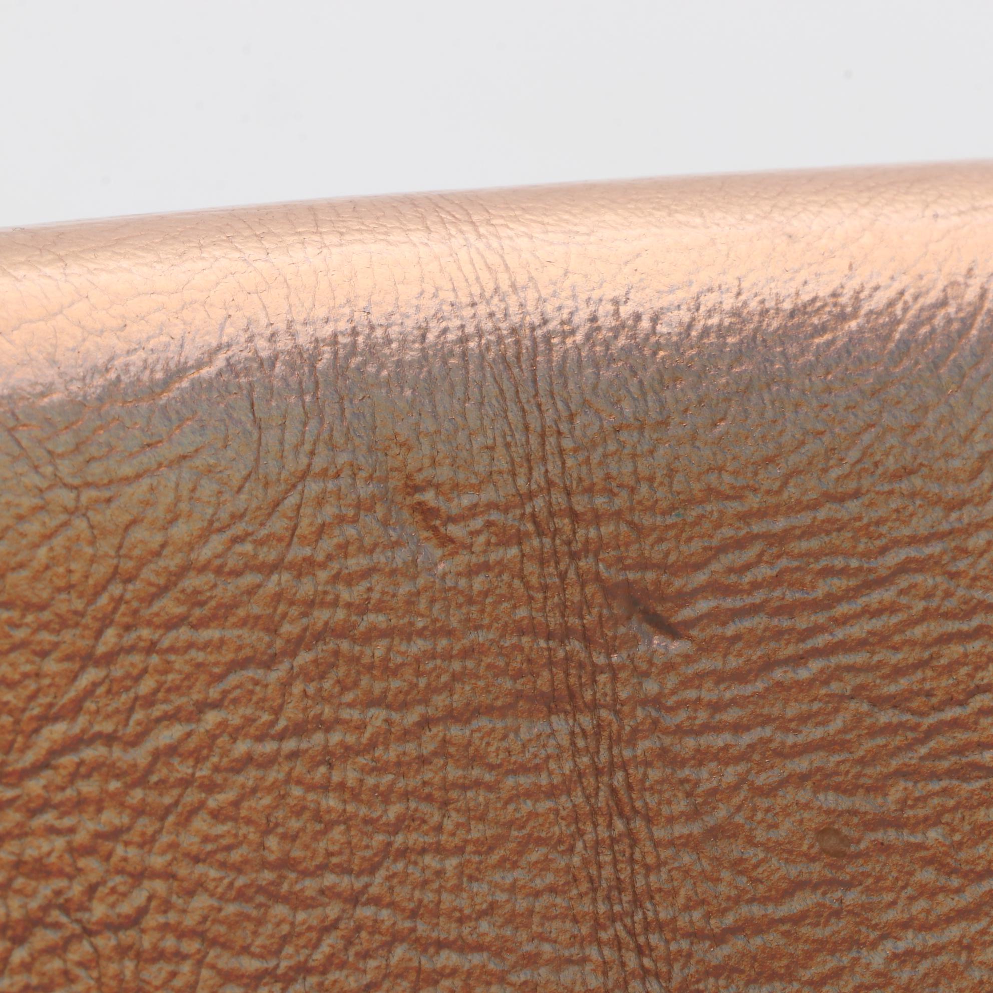 Tory Burch Wallet on Chain in Metallic Finish Leather