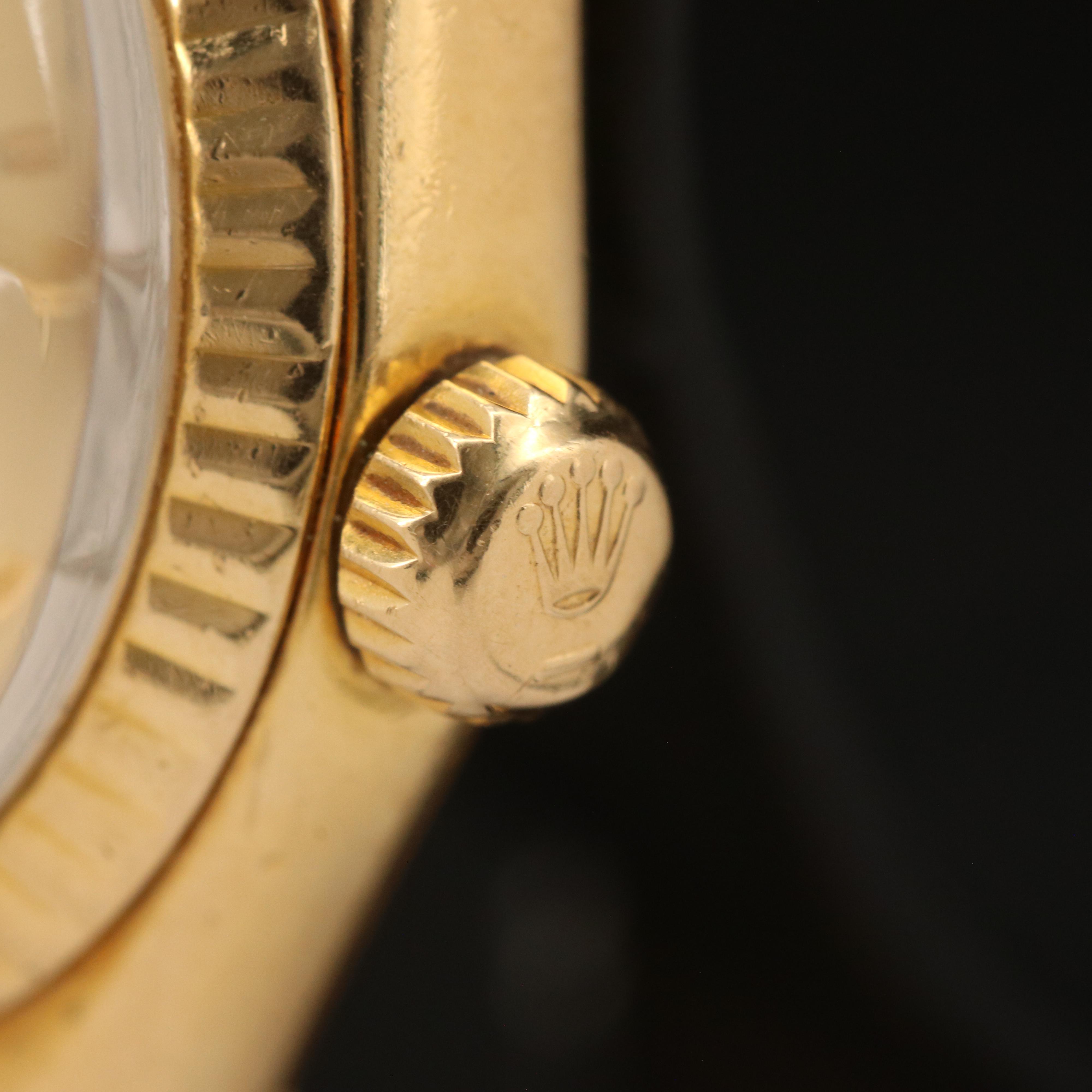 1980 Rolex 18K Datejust President Band Watch