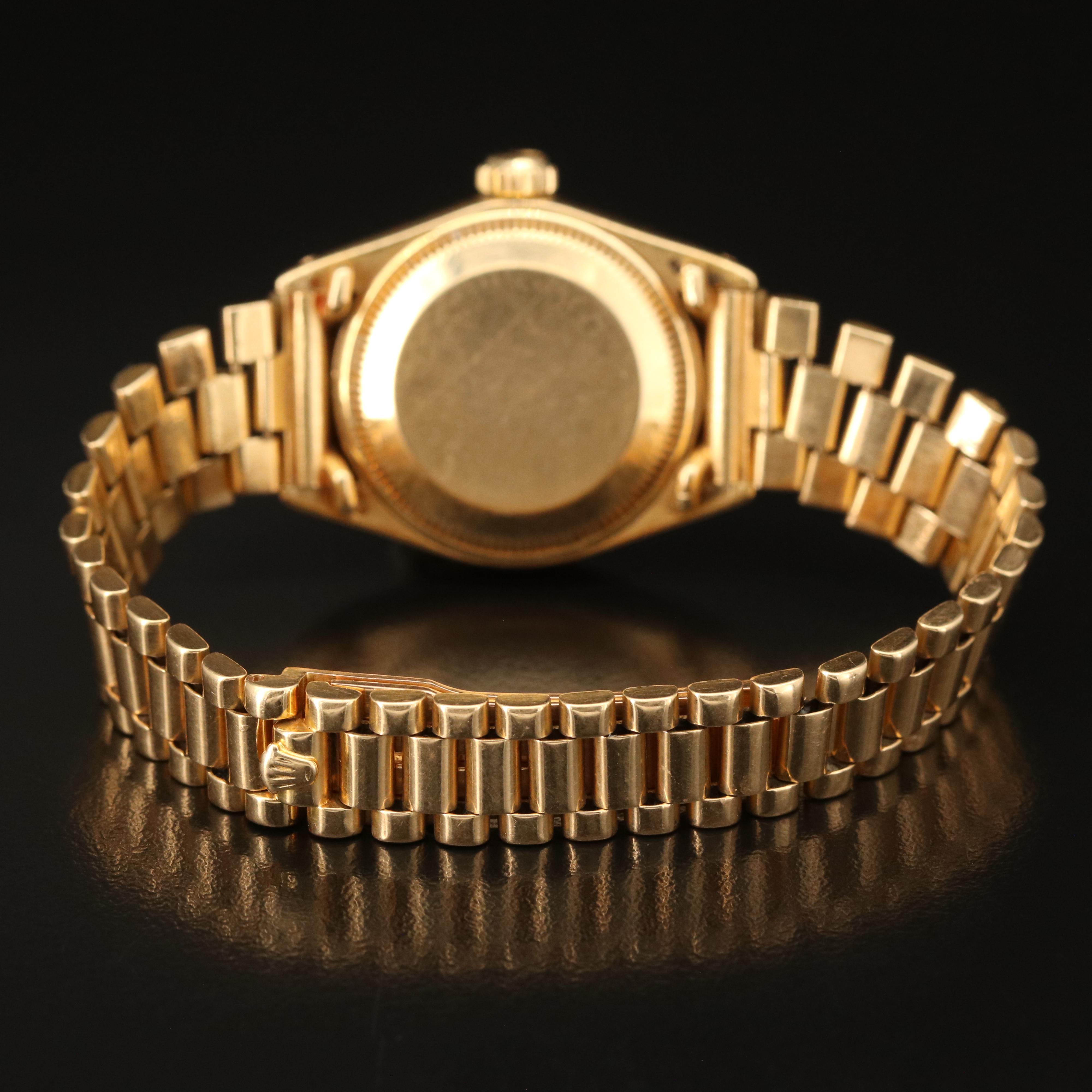 1980 Rolex 18K Datejust President Band Watch