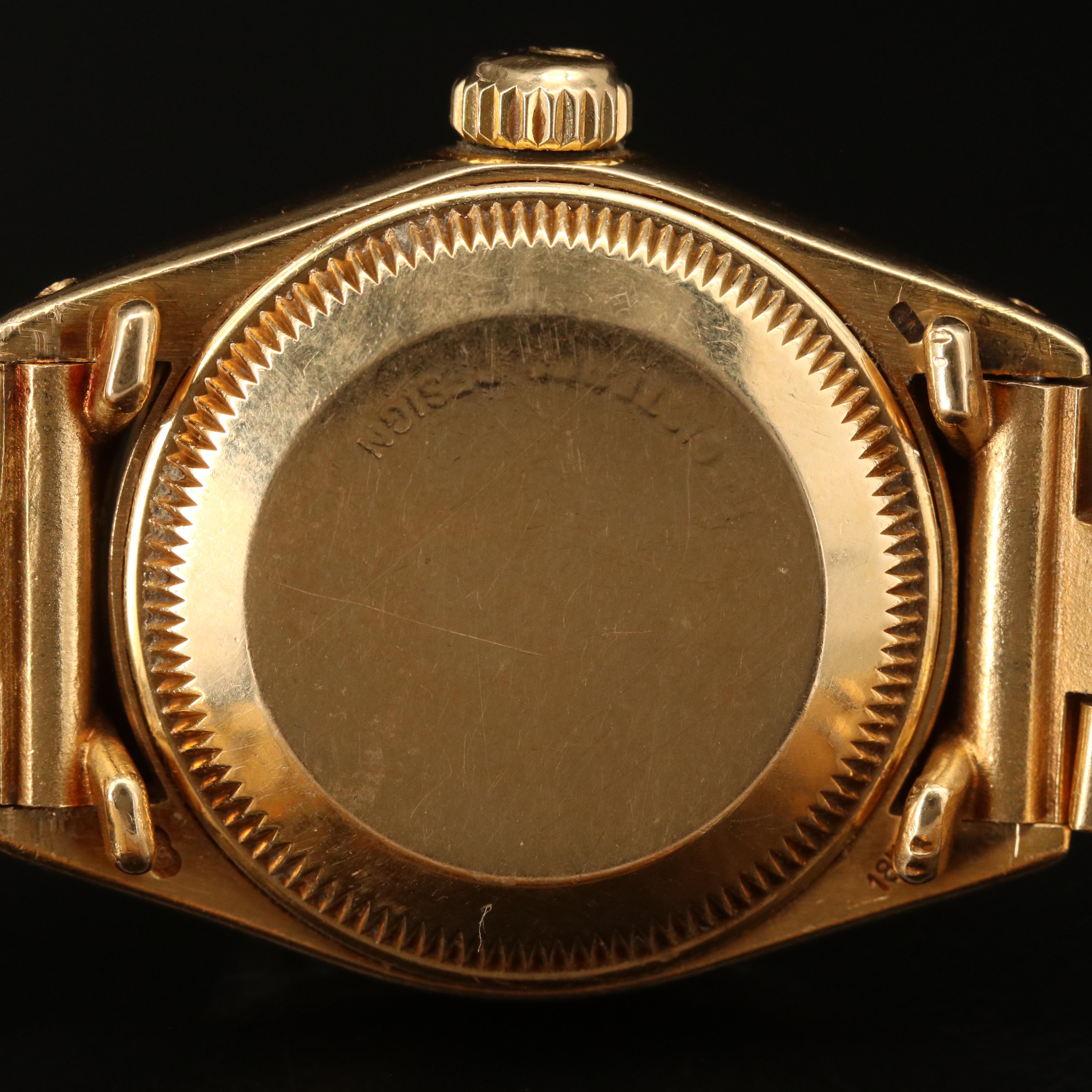 1980 Rolex 18K Datejust President Band Watch