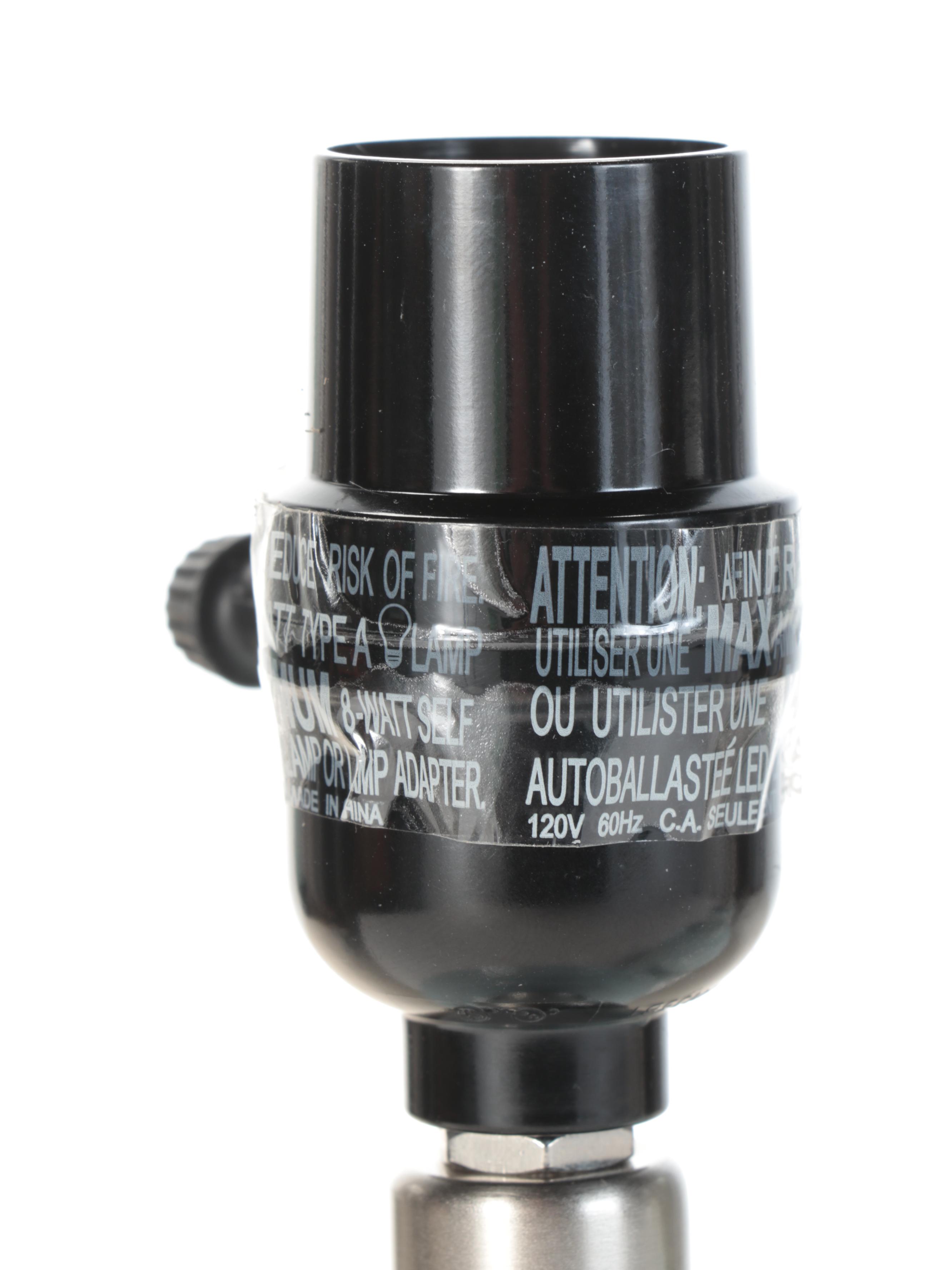 Décor Therapy "Della" Geometric Dimpled Ceramic Table Lamps With LED Light Bulbs