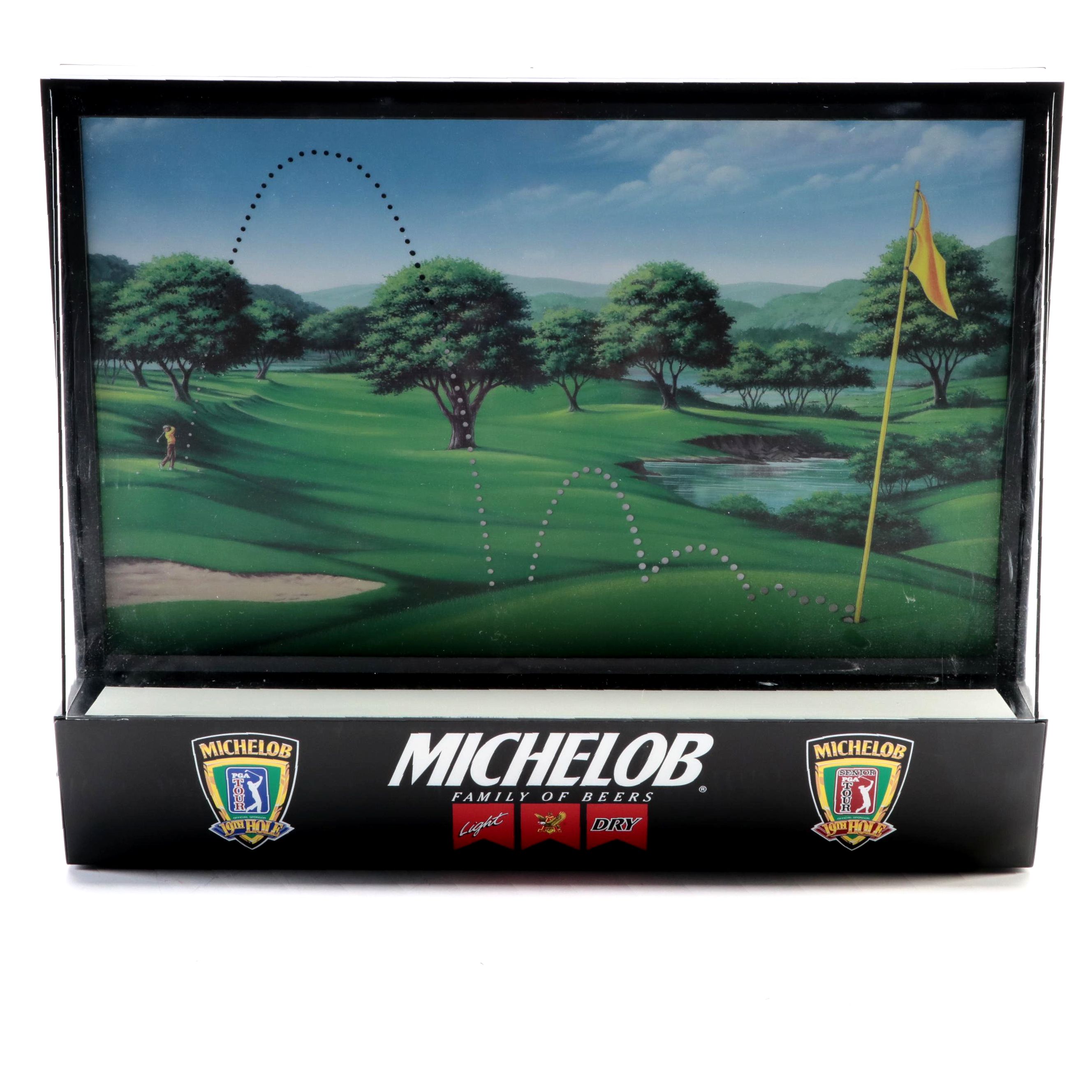Michelob 19th Hole PGA Tour Wall Mounted Lighted Golf Sign