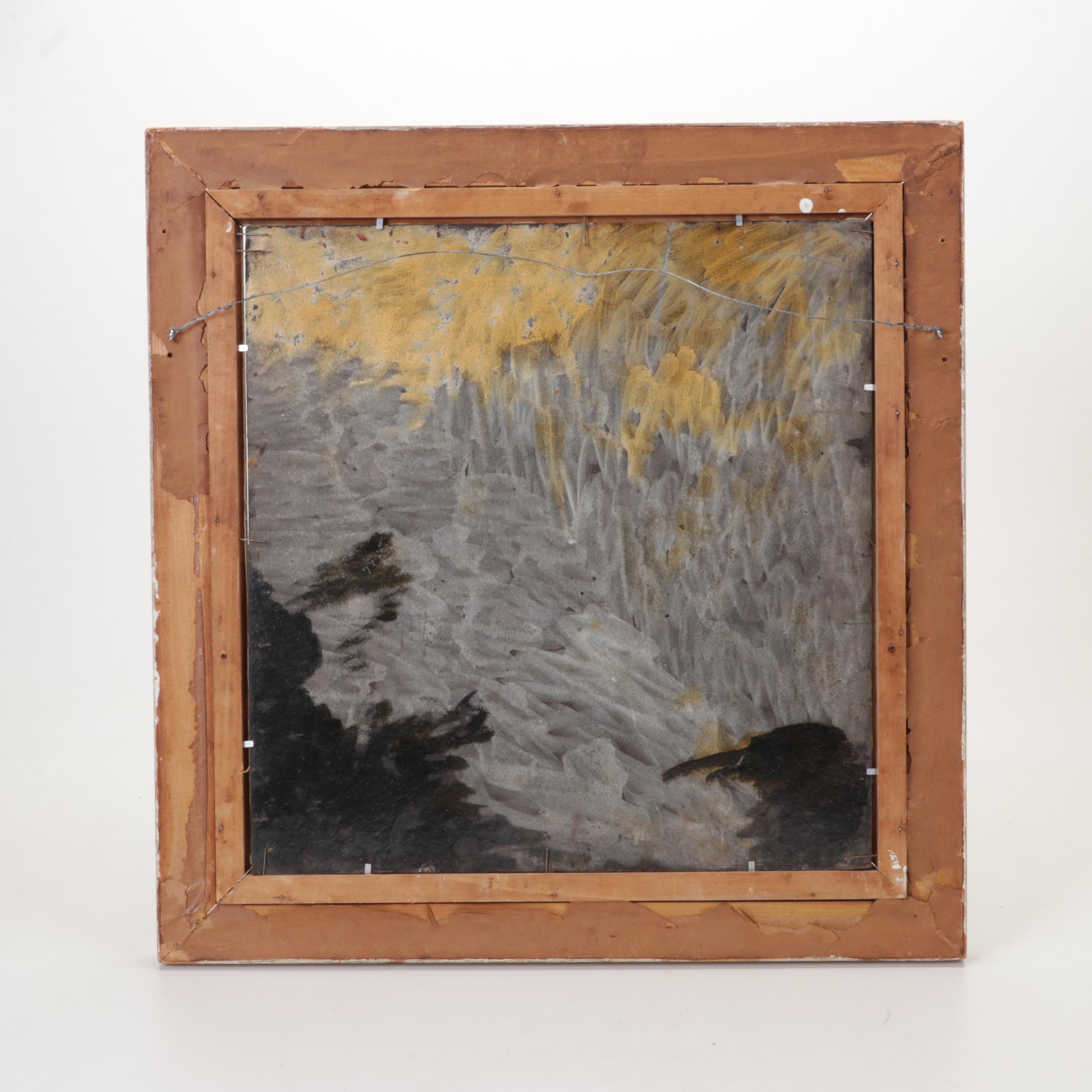 Modernist Figural Oil Painting of Two Redheaded Dancers, Circa 1960