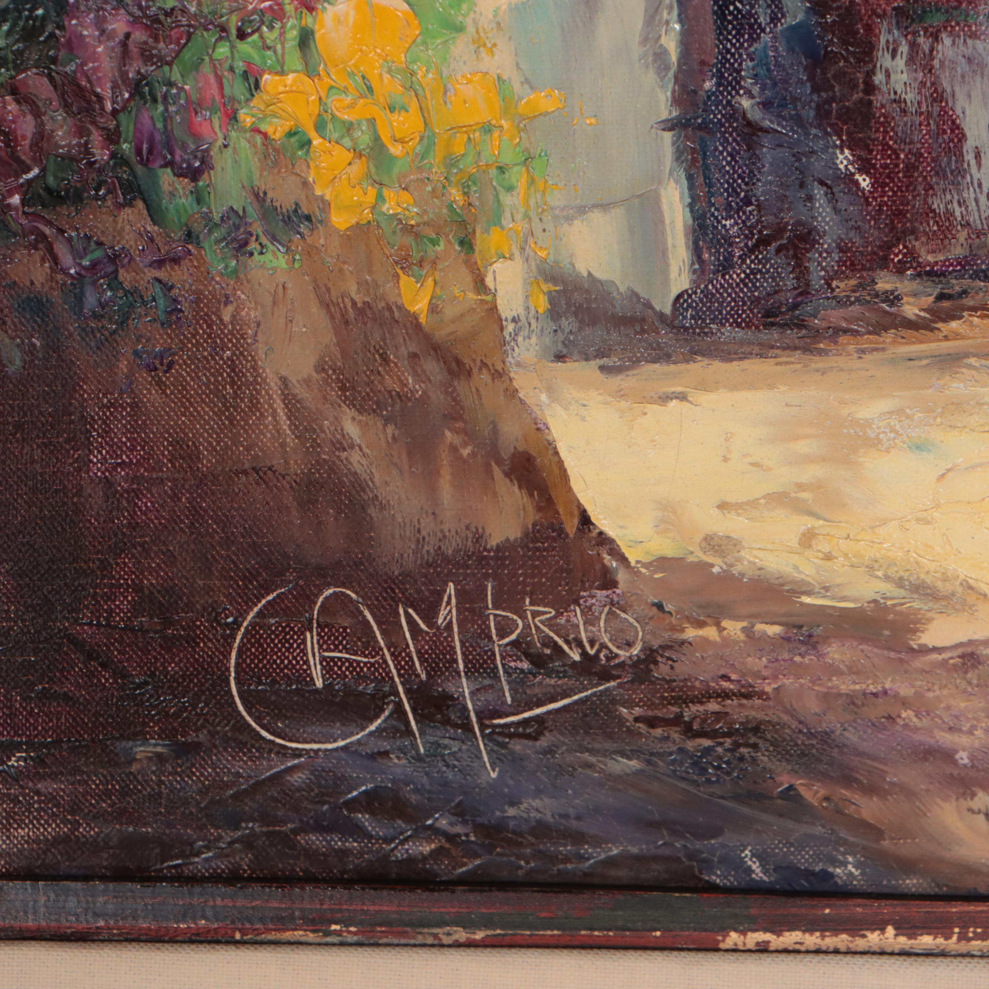 Giovanni Camprio Oil Painting of Mediterranean Coast