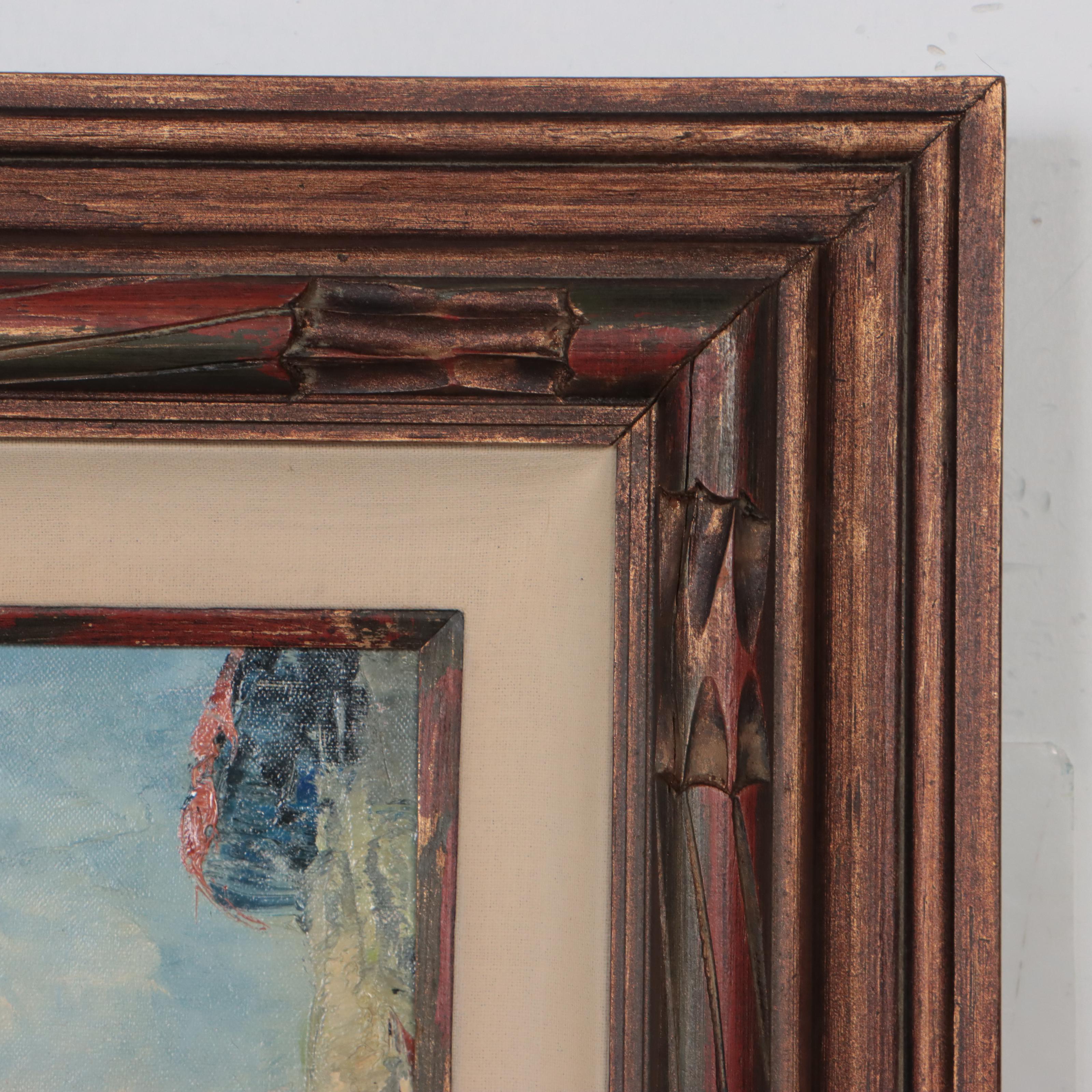 Giovanni Camprio Oil Painting of Mediterranean Coast