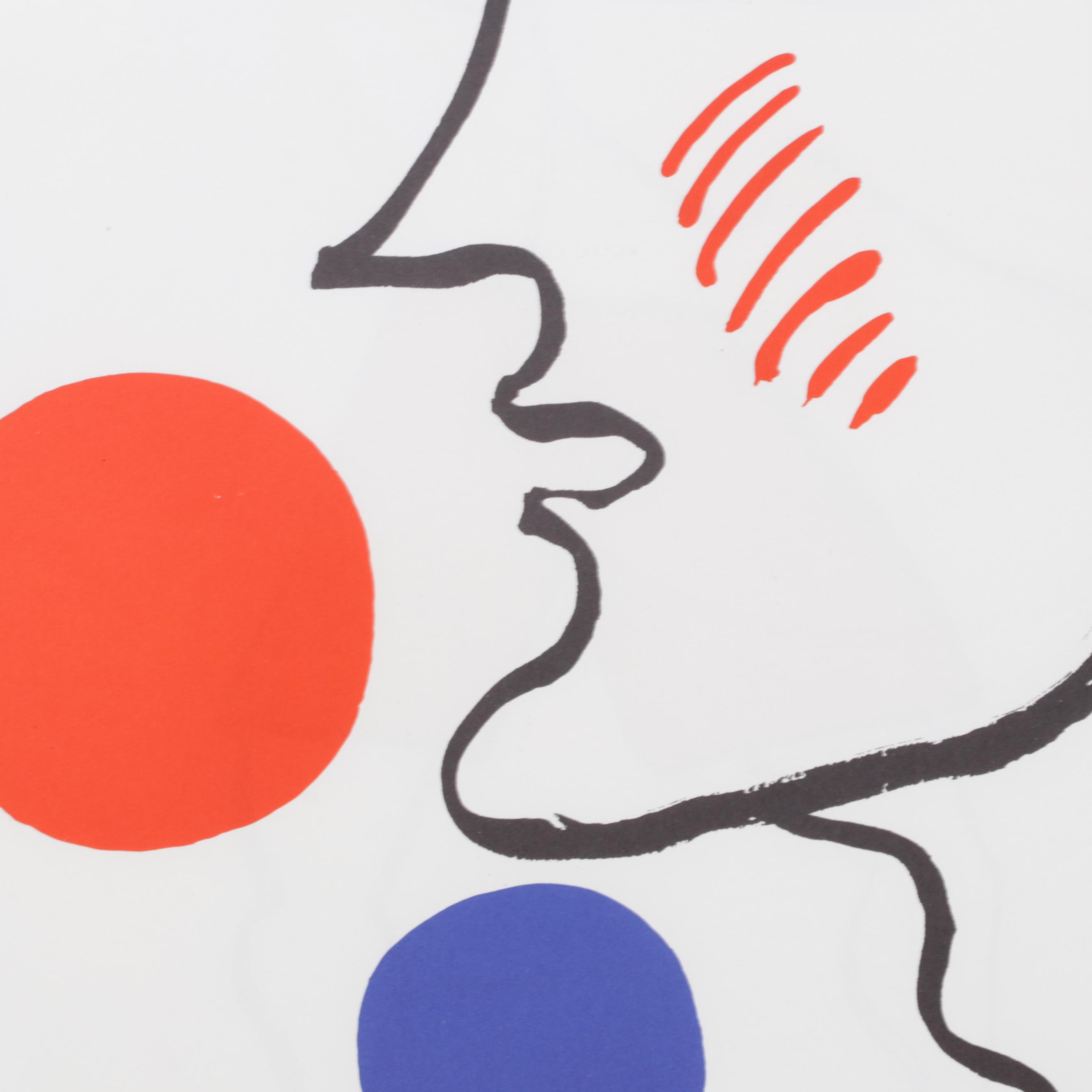 Alexander Calder Double-Page Color Lithograph for "Derrière le Miroir," 1976