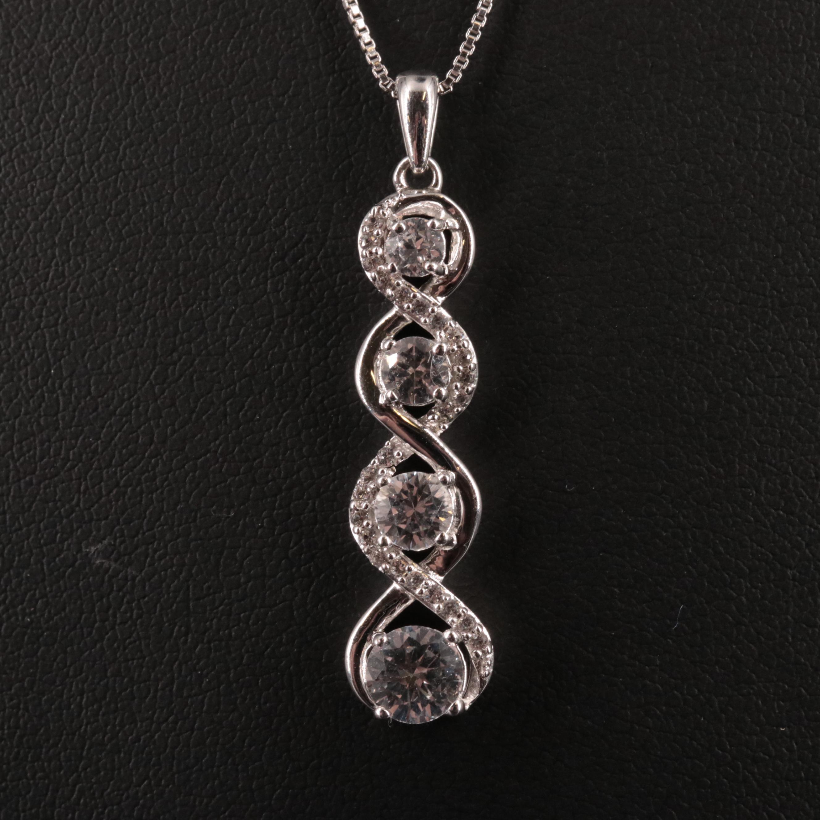 Sterling Silver Sapphire Pendant Necklace