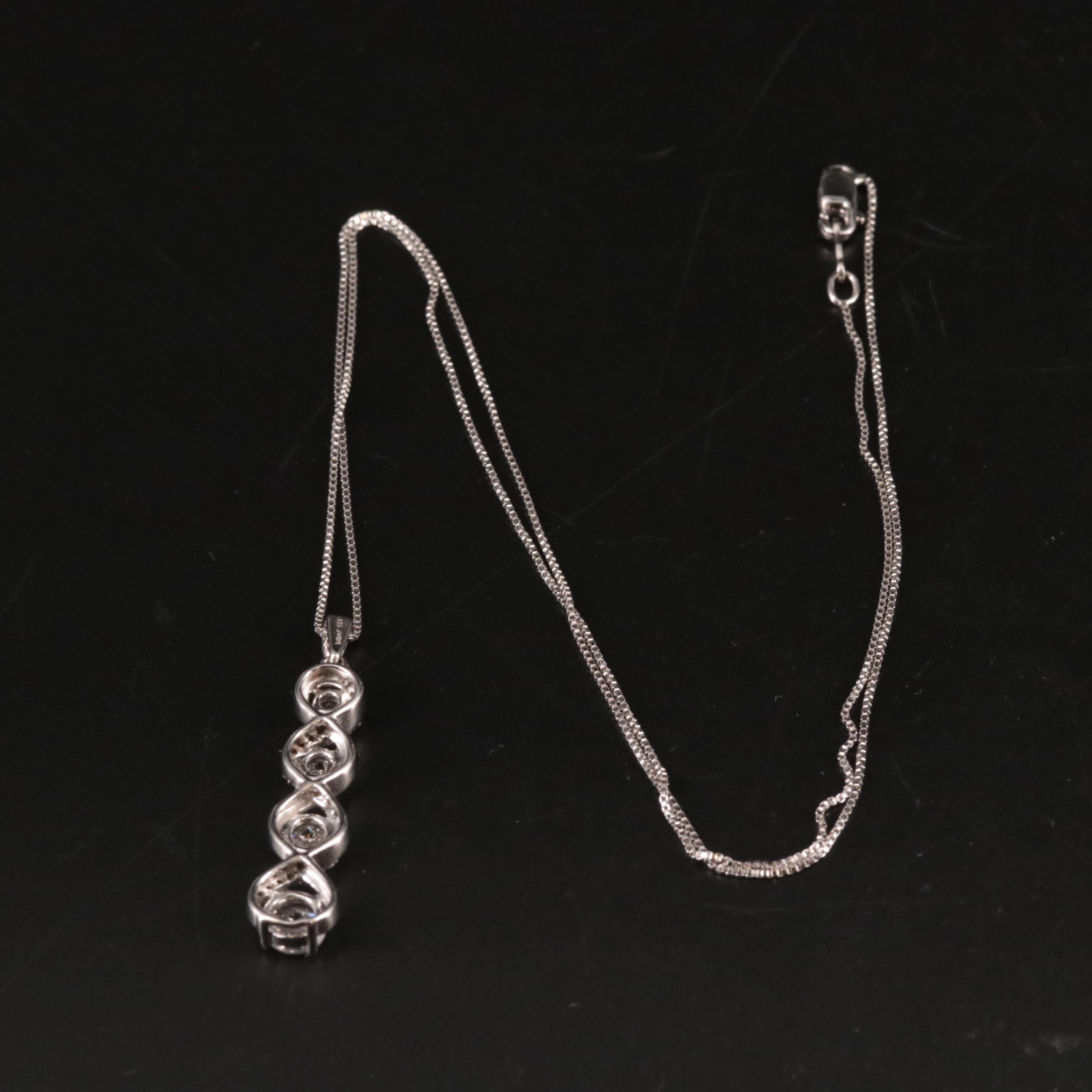 Sterling Silver Sapphire Pendant Necklace