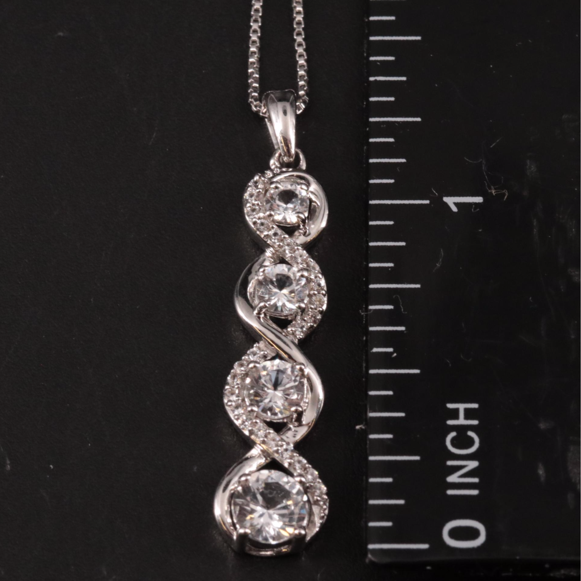 Sterling Silver Sapphire Pendant Necklace