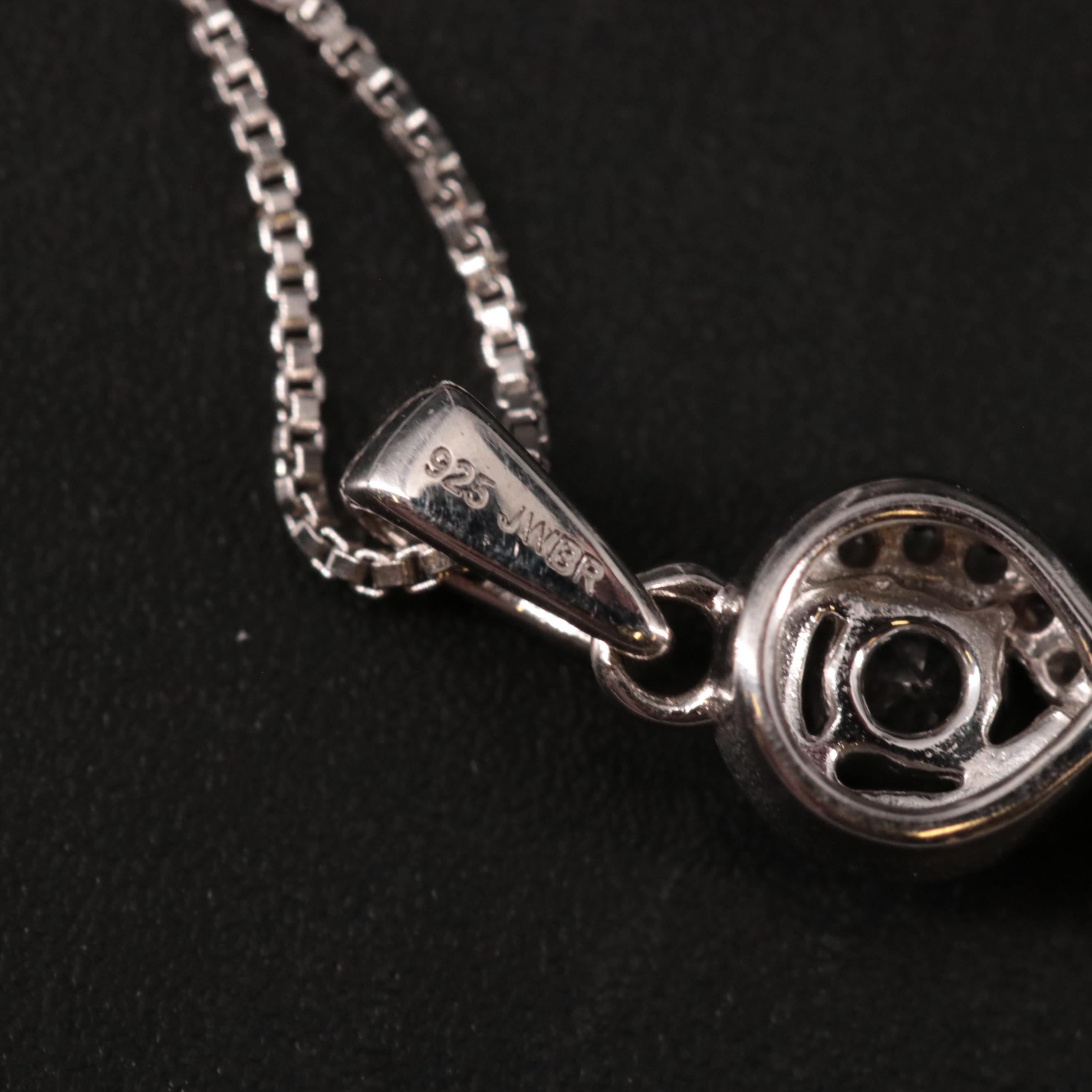 Sterling Silver Sapphire Pendant Necklace