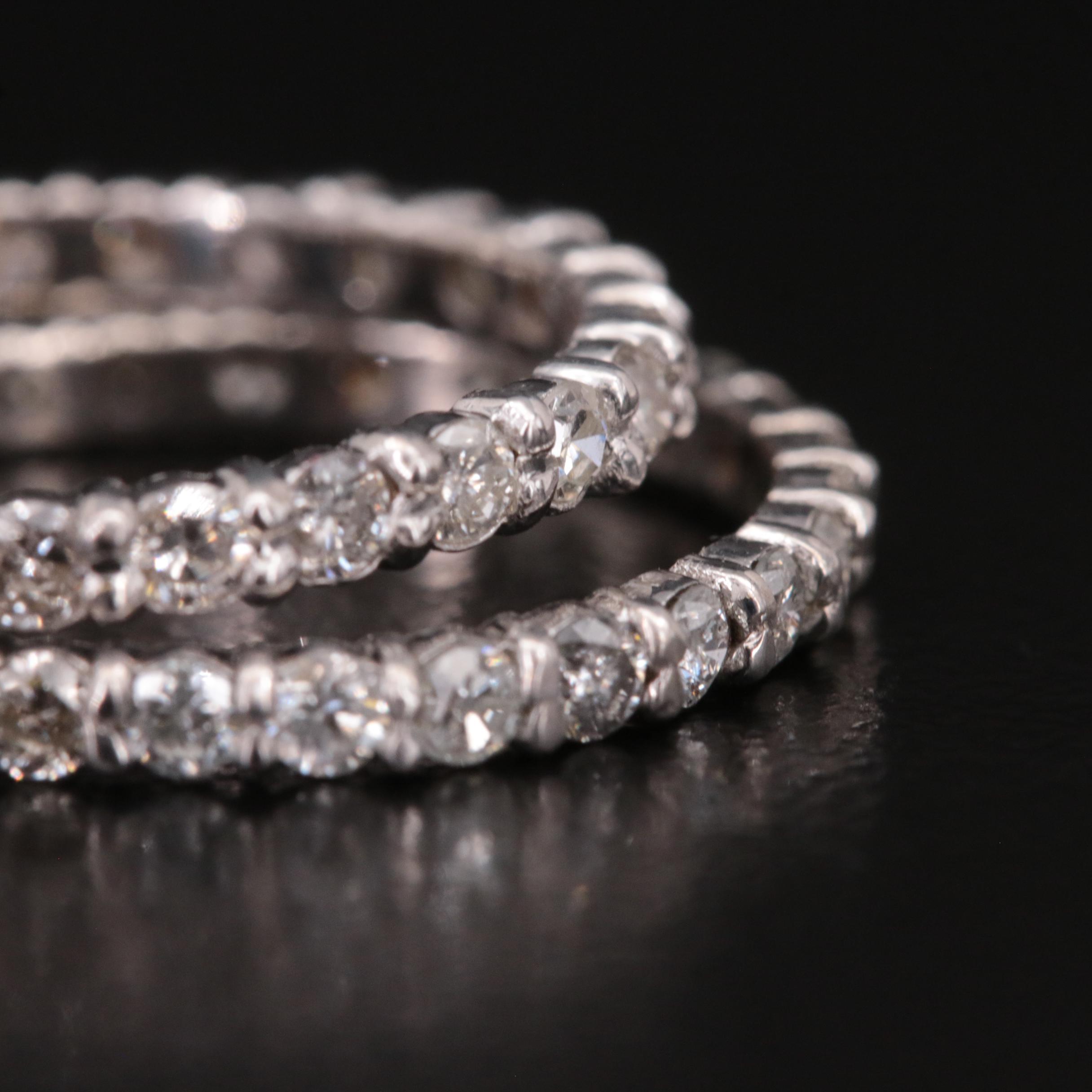 14K 0.75 CTW and 0.76 CTW Diamond Eternity Bands