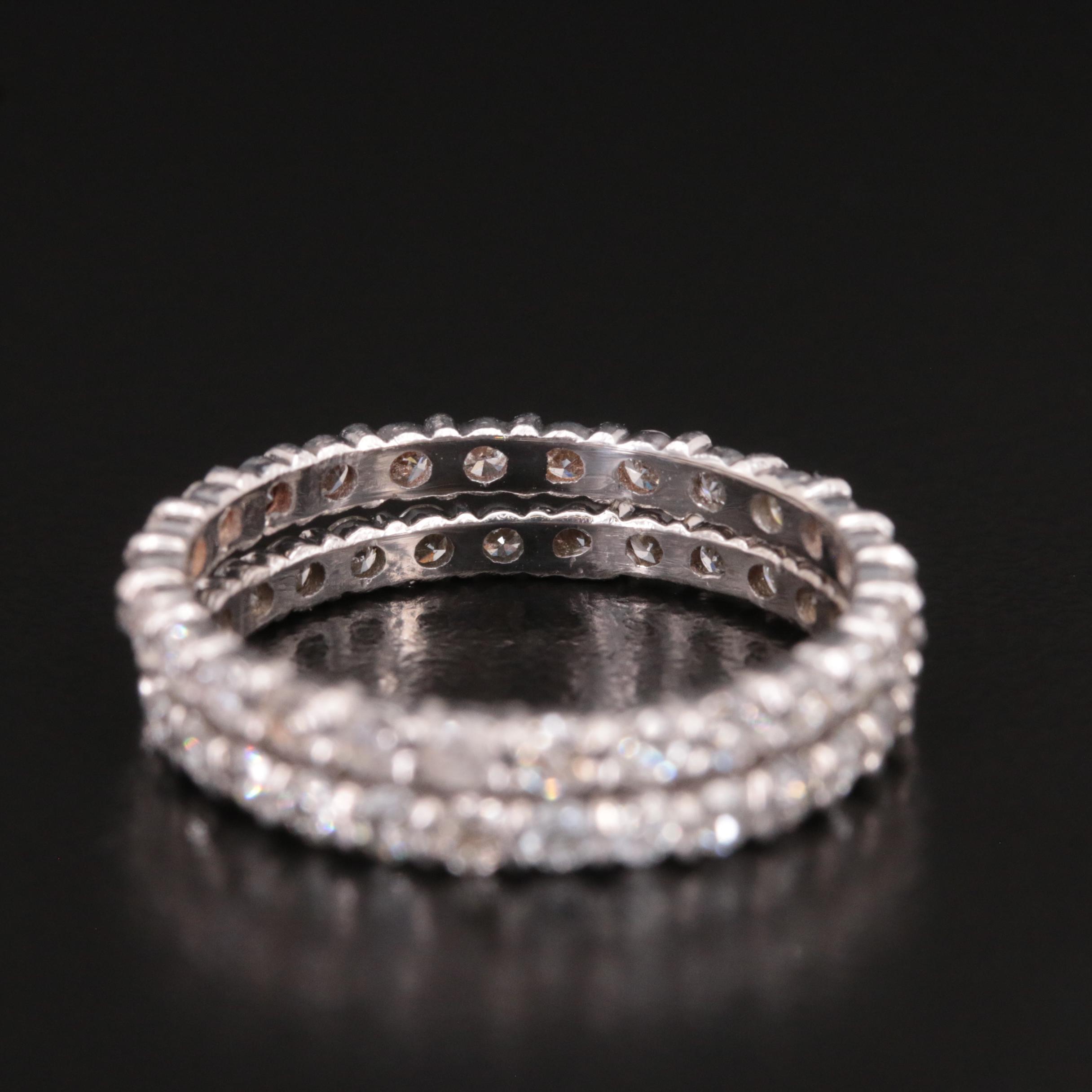 14K 0.75 CTW and 0.76 CTW Diamond Eternity Bands