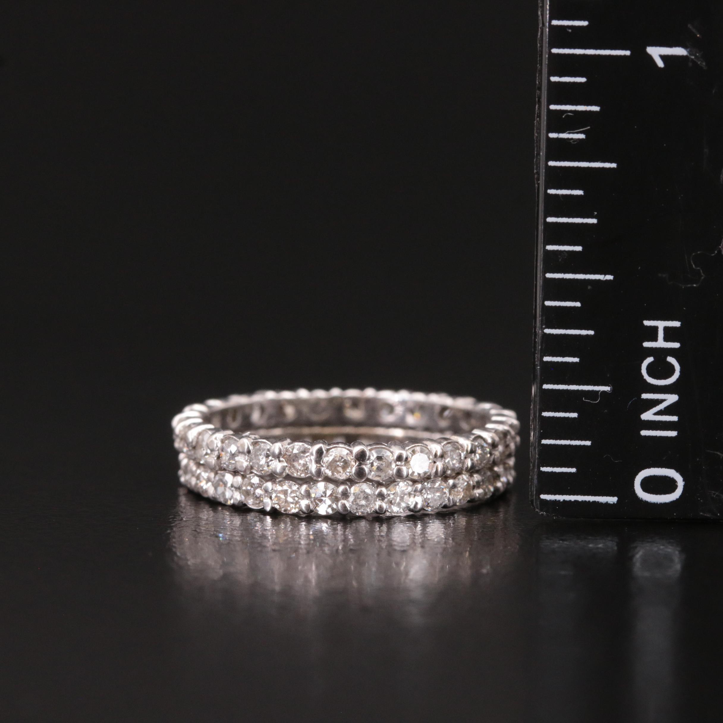 14K 1.52 CTW Diamond Eternity Bands
