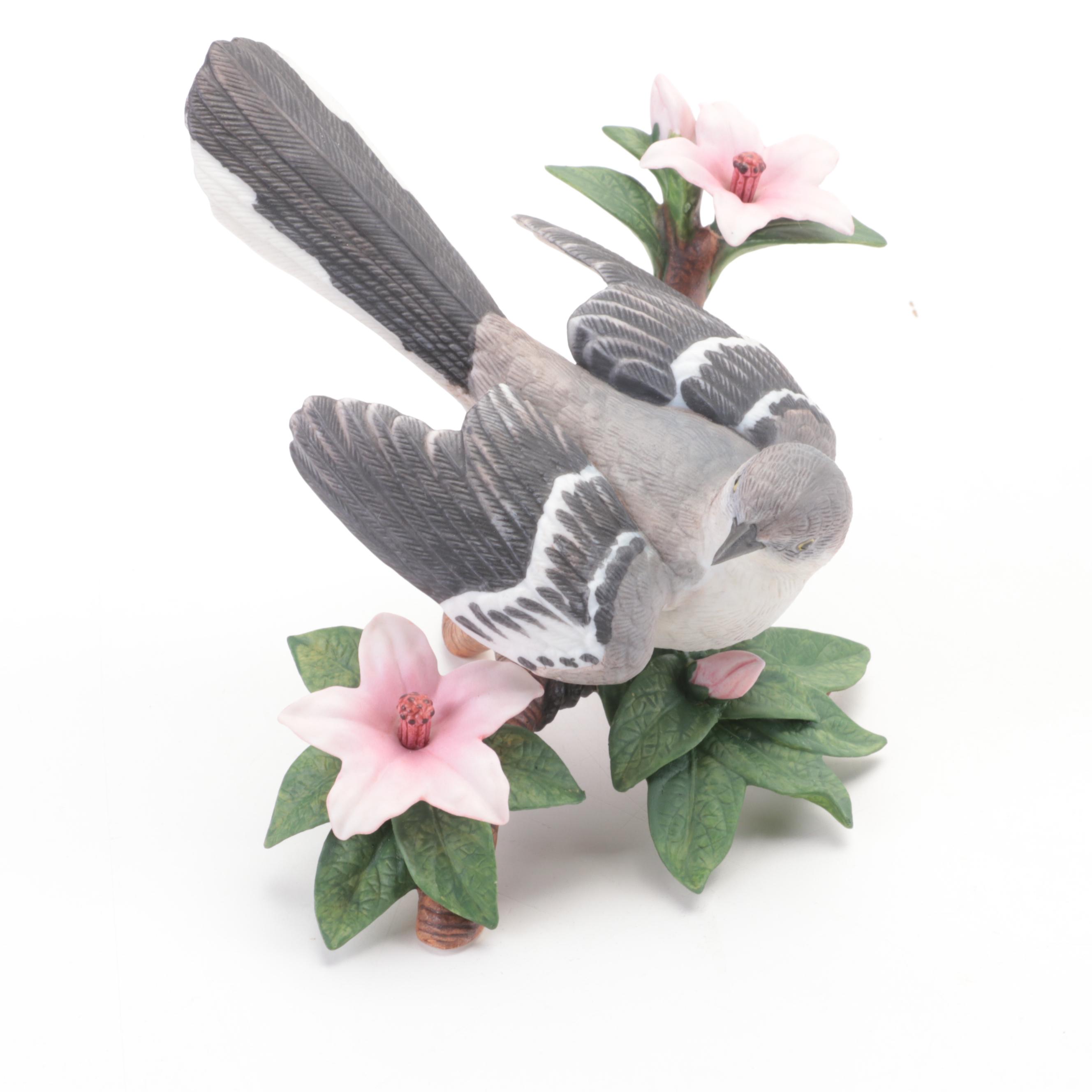 Lenox "Northern Mockingbird with Other Porcelain Animal Figurines