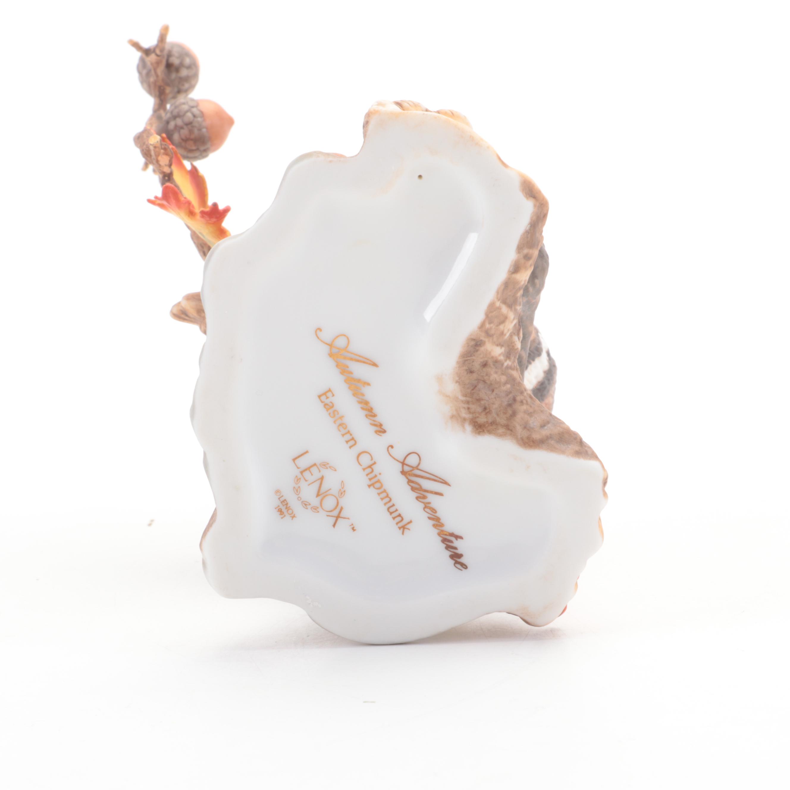 Lenox "Northern Mockingbird with Other Porcelain Animal Figurines