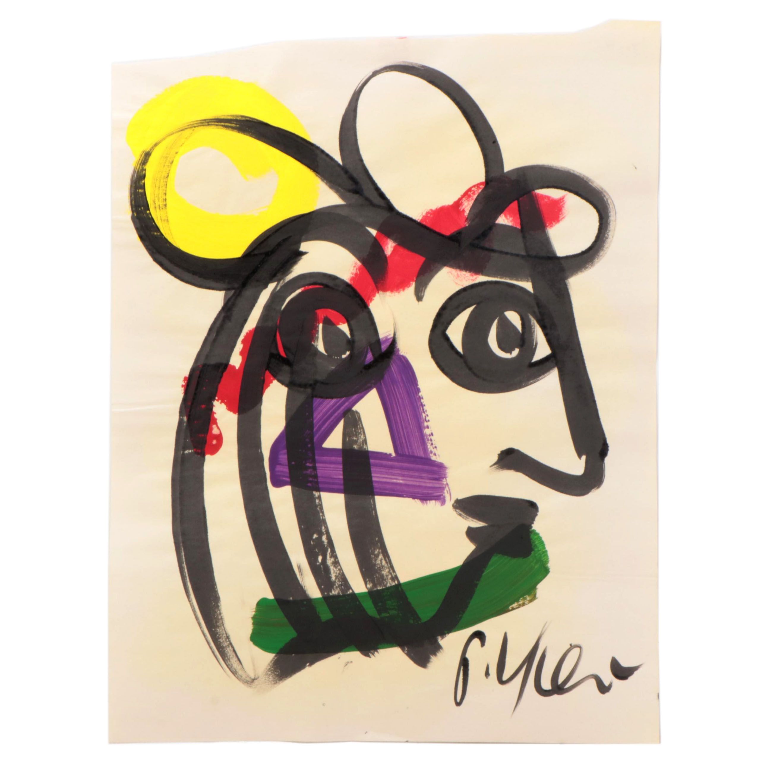 Peter Keil Abstract Acrylic Portrait