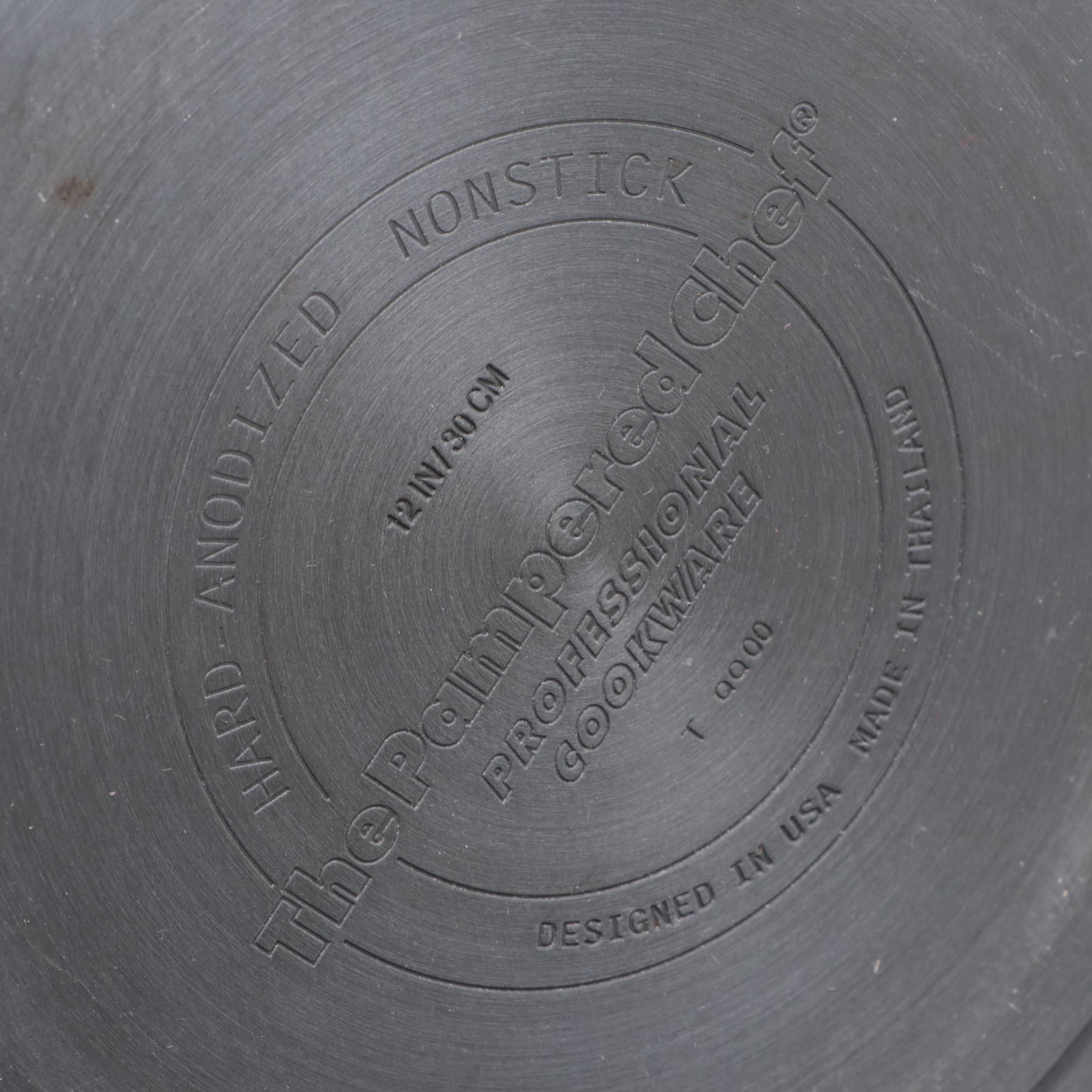 The Pampered Chef Nonstick Wok, Glass Lid, and Stainless Sauté Pans