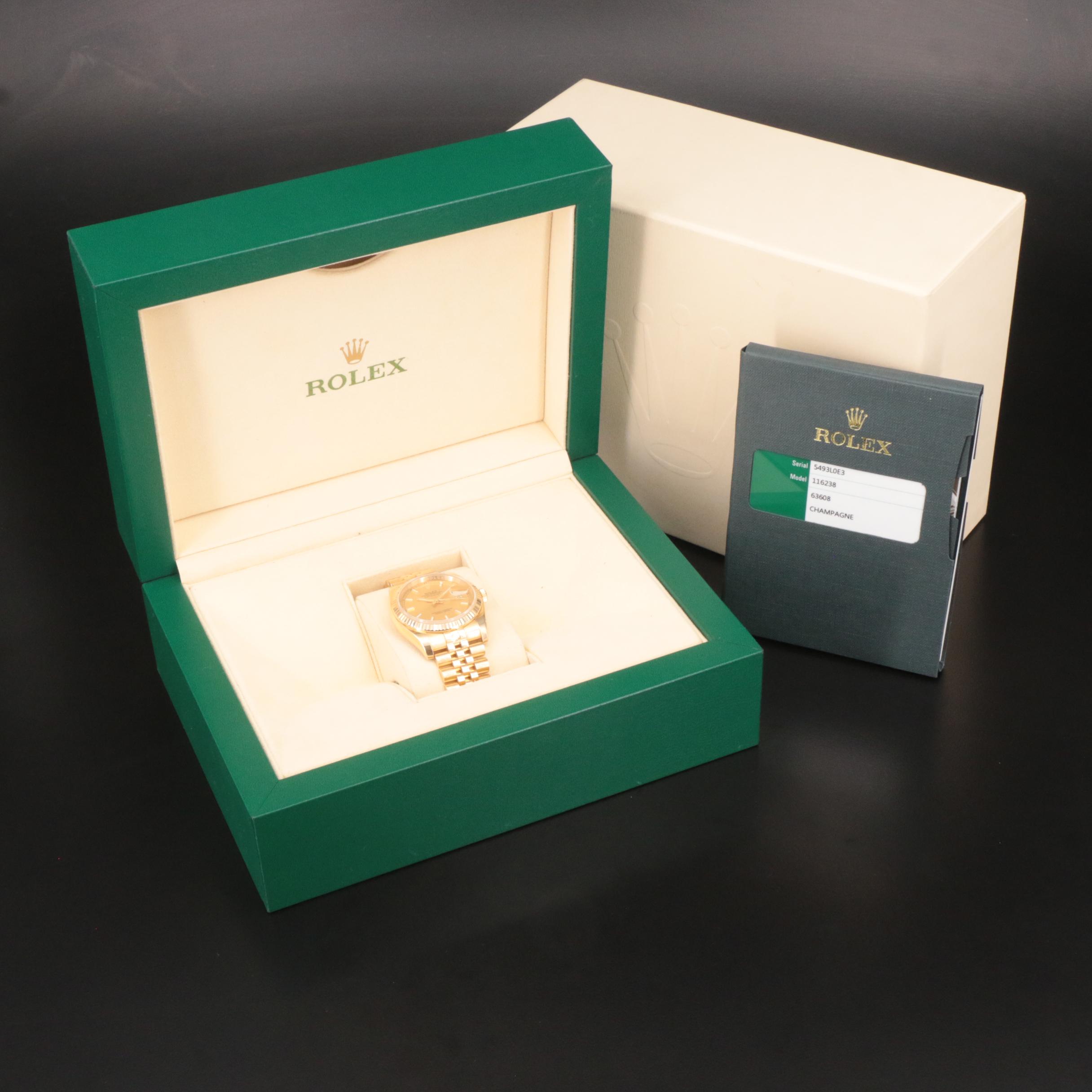 18K Rolex Oyster Perpetual Datejust Watch