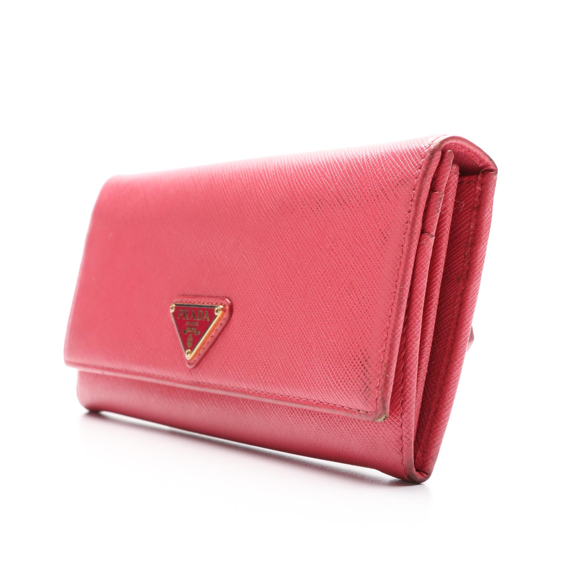 Prada Continental Wallet in Saffiano Leather