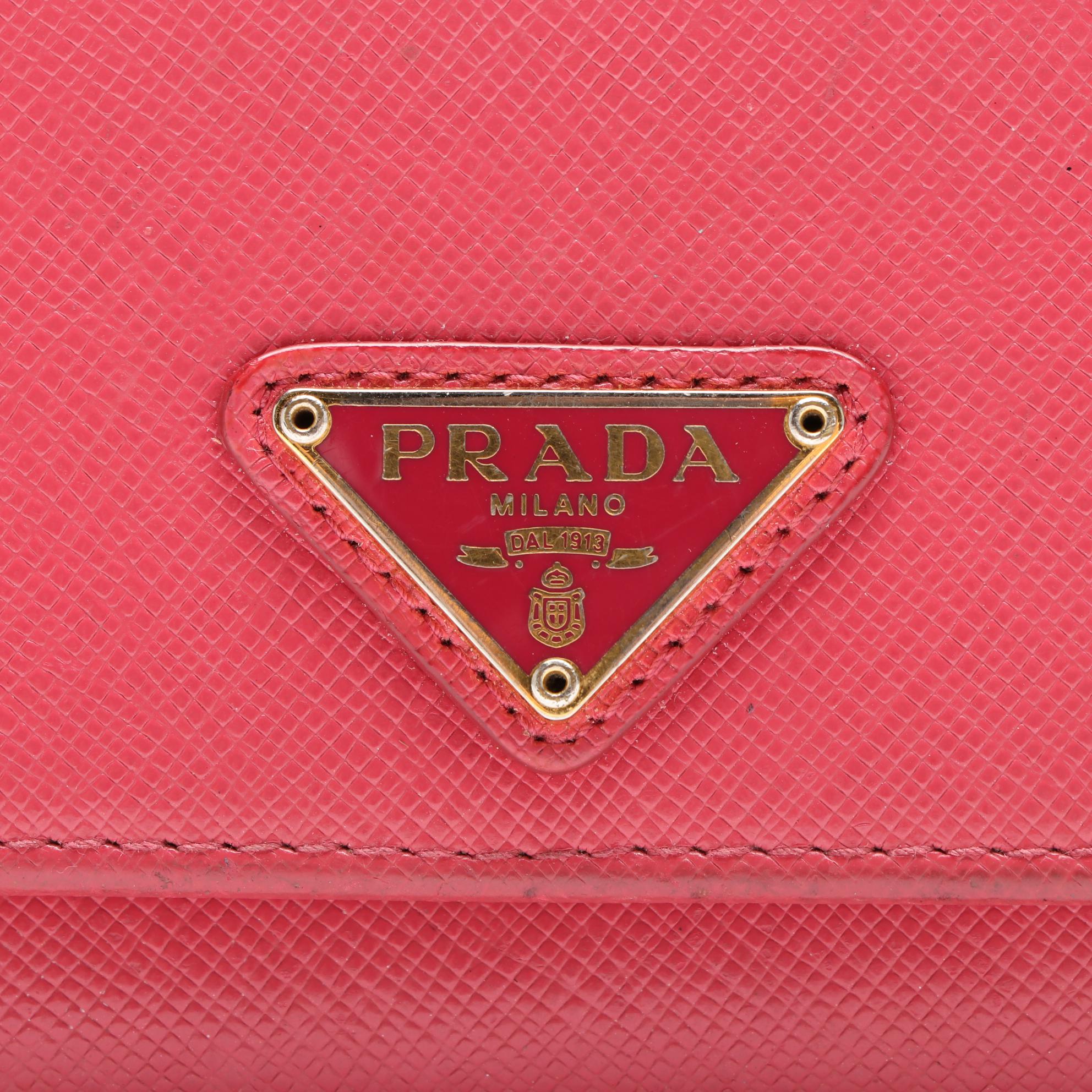 Prada Continental Wallet in Saffiano Leather