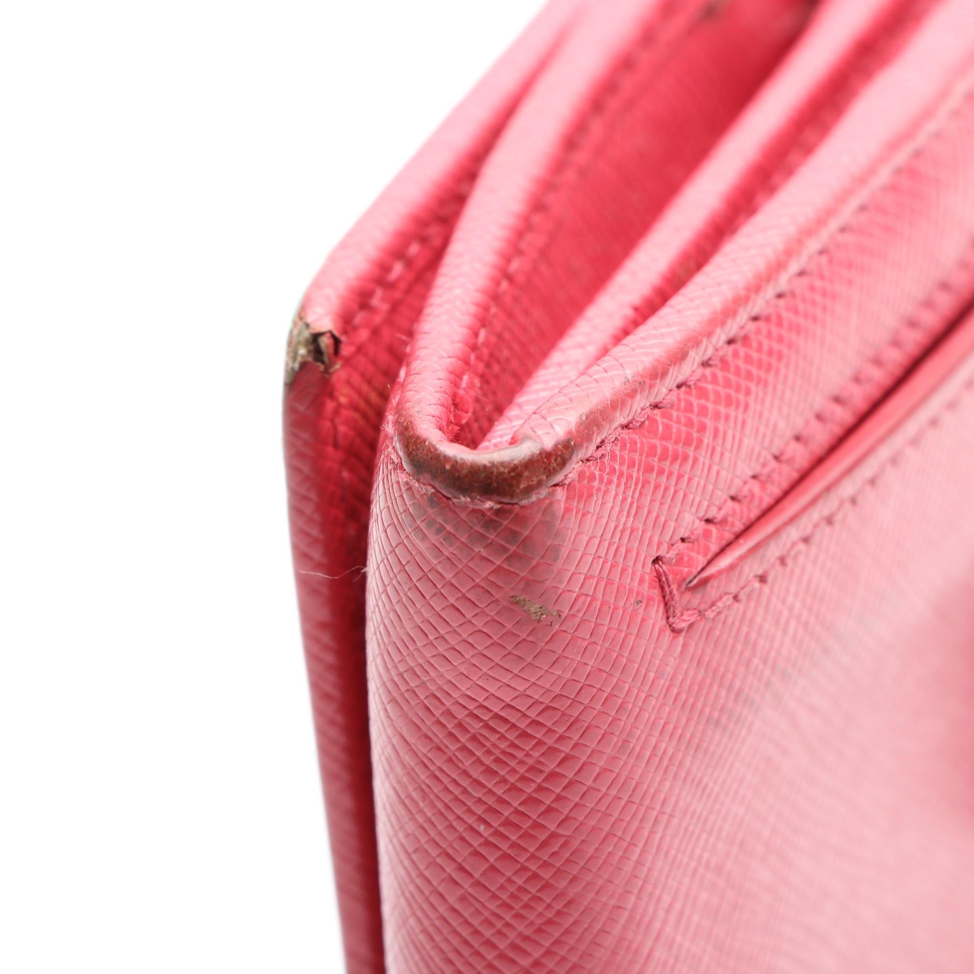 Prada Continental Wallet in Saffiano Leather