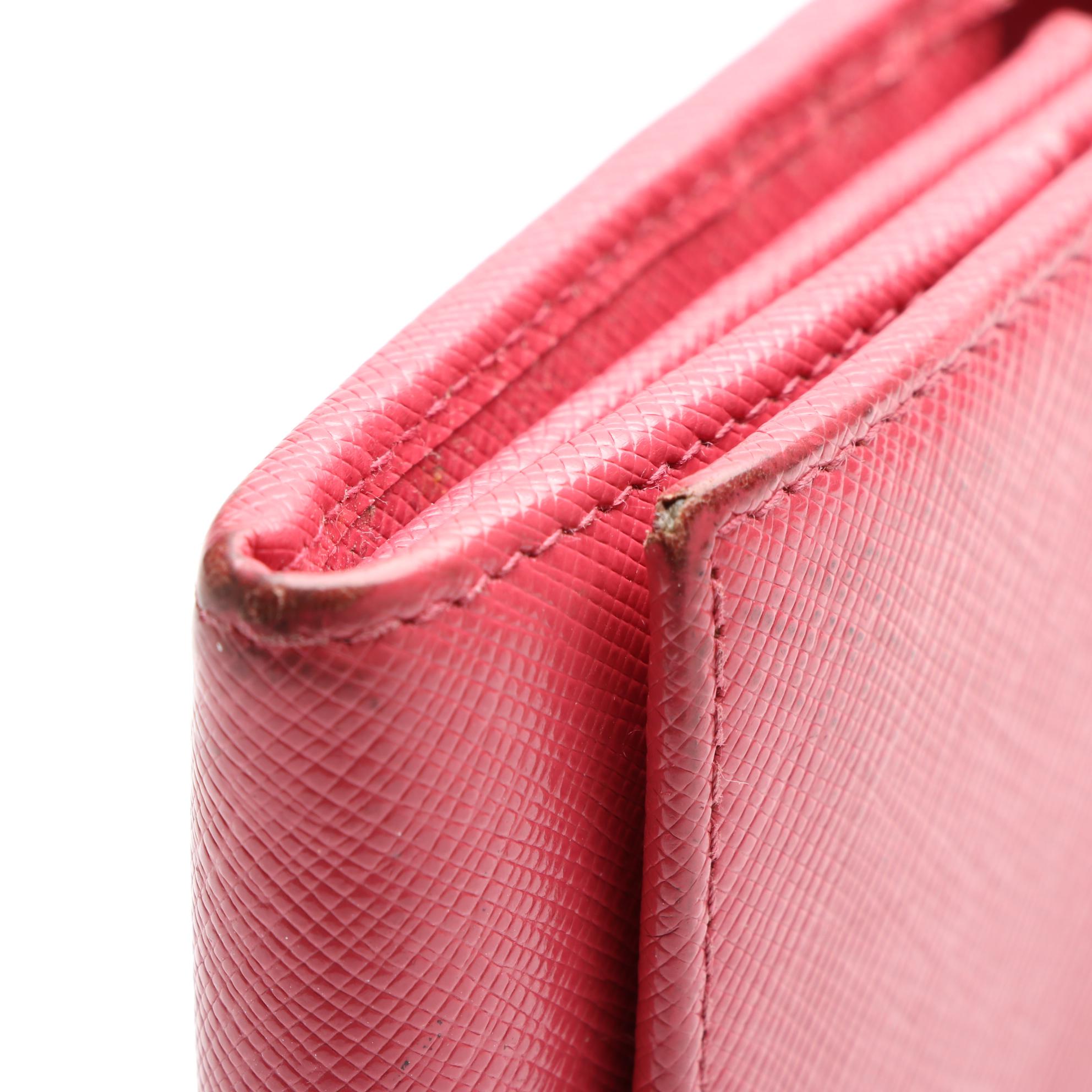 Prada Continental Wallet in Saffiano Leather