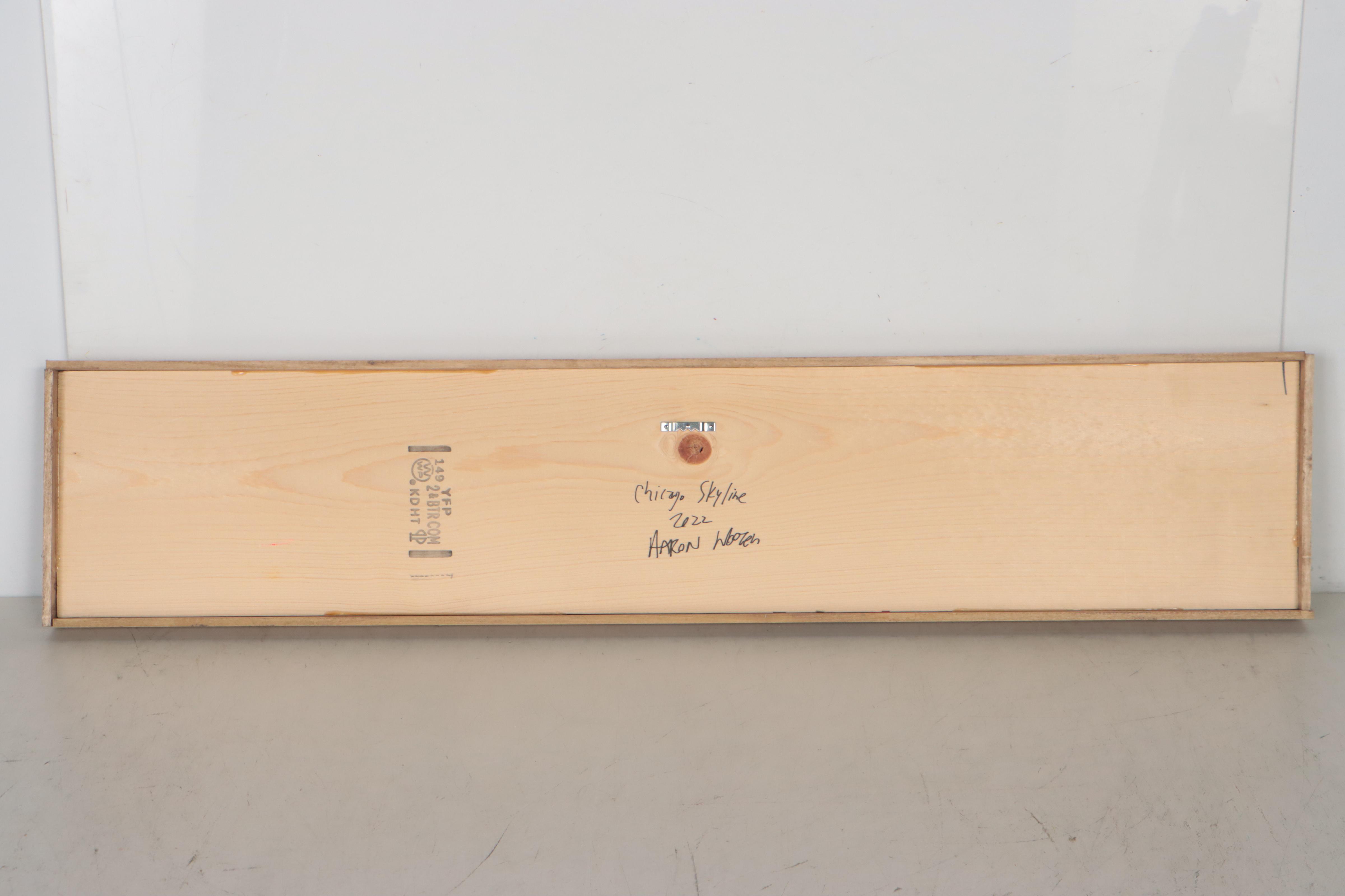 Aaron Wooten Cityscape Acrylic Painting "Chicago Skyline," 2022