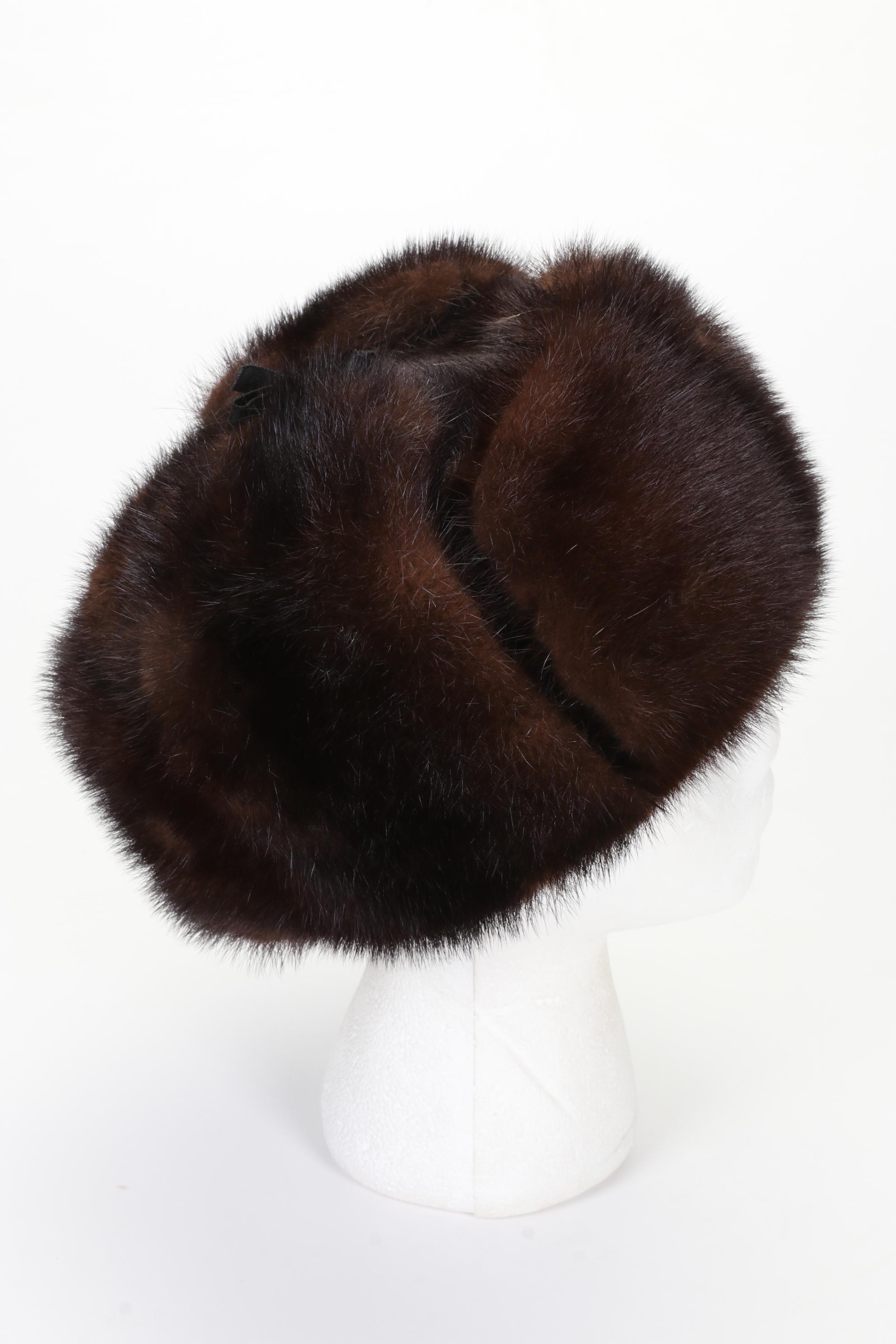 Brown Mink Fur Ushanka Hat