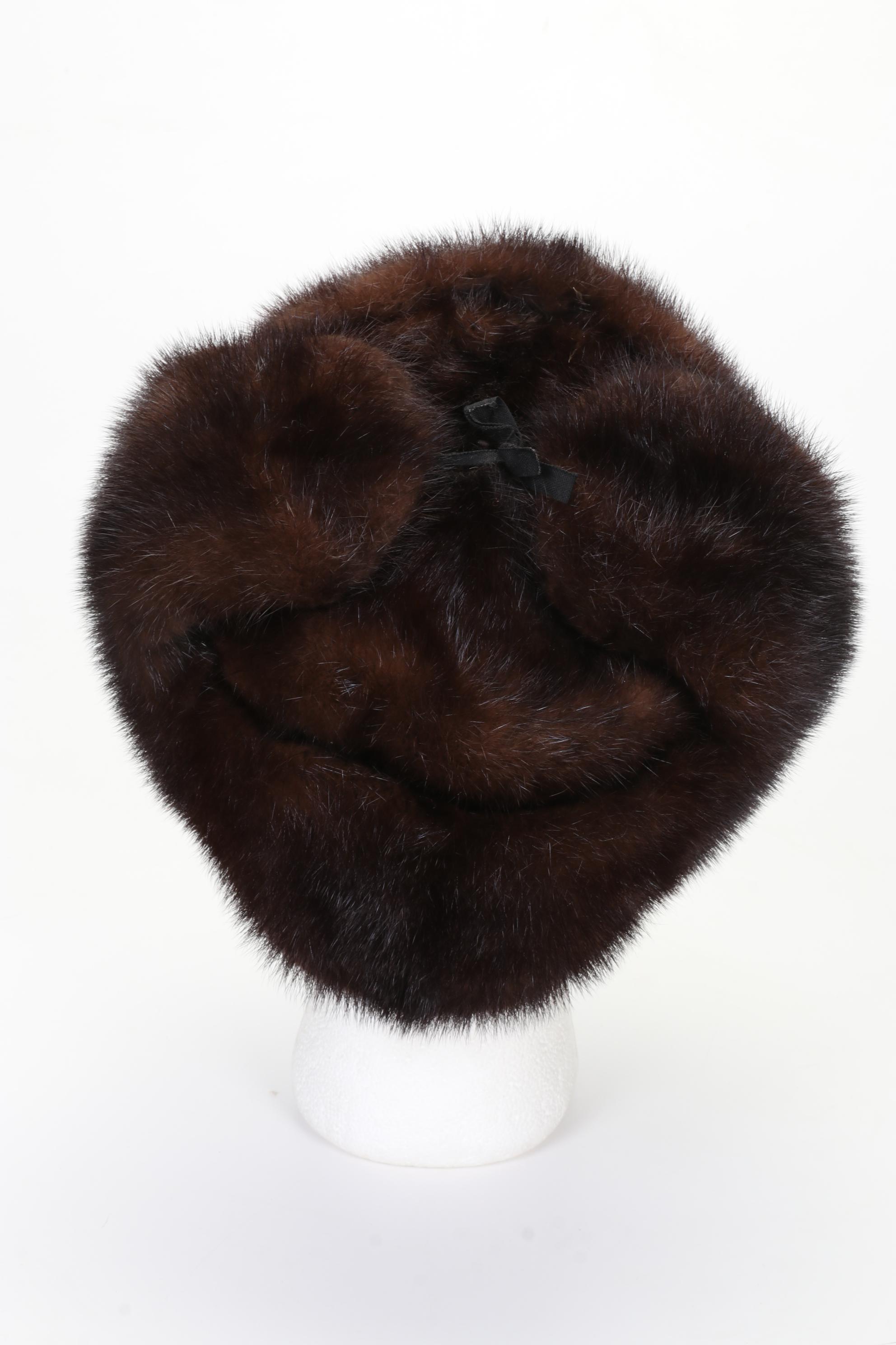 Brown Mink Fur Ushanka Hat
