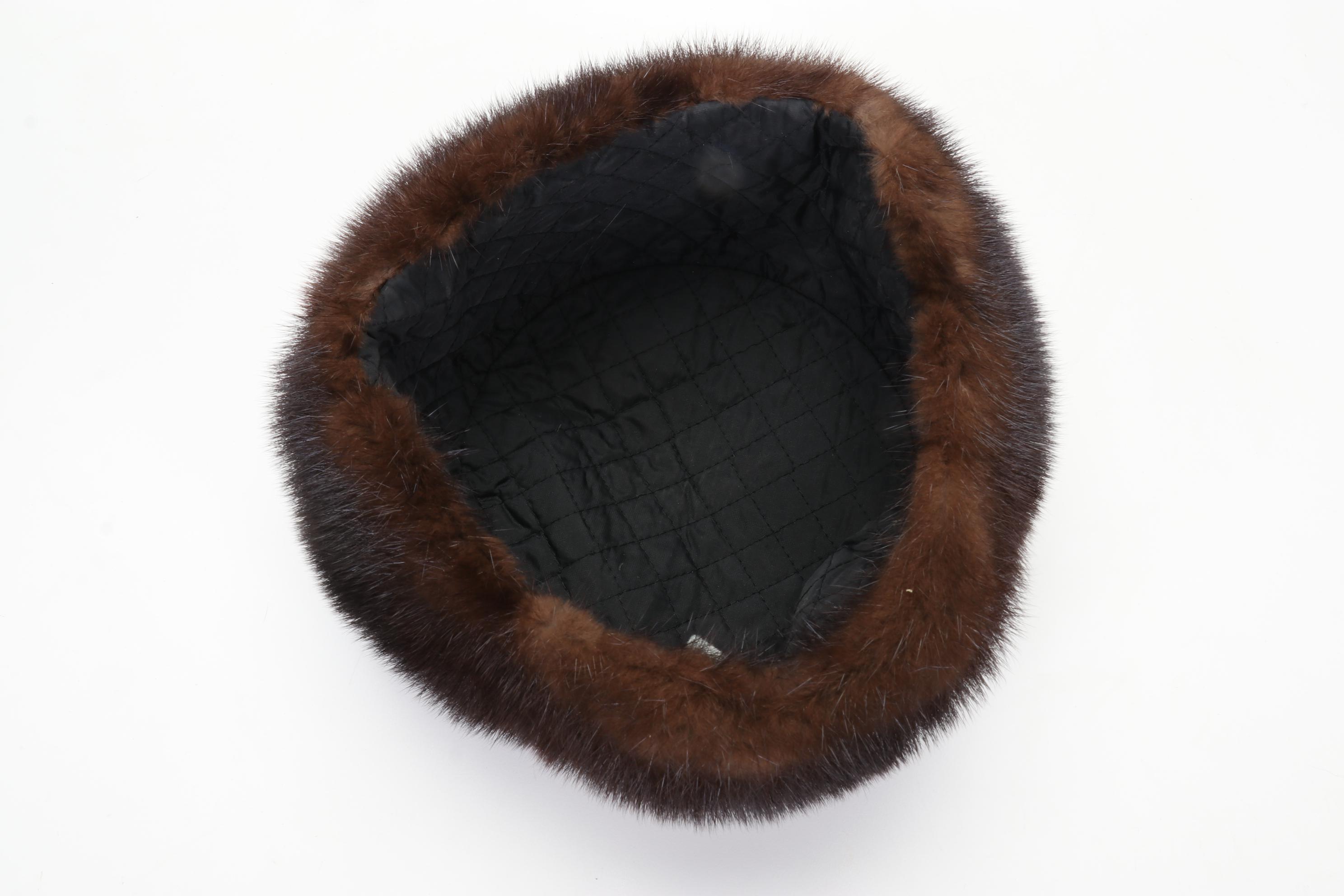 Brown Mink Fur Ushanka Hat