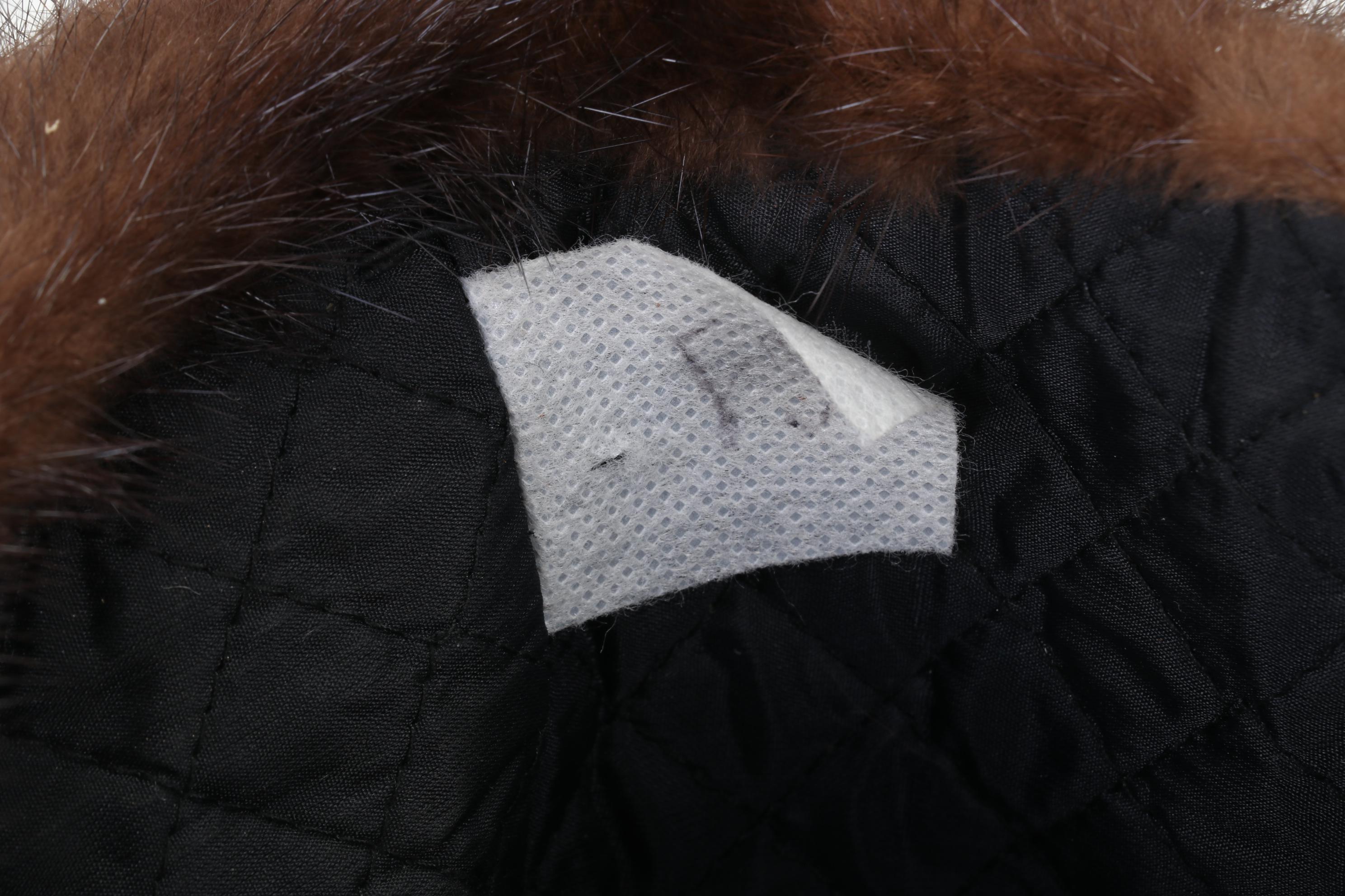 Brown Mink Fur Ushanka Hat