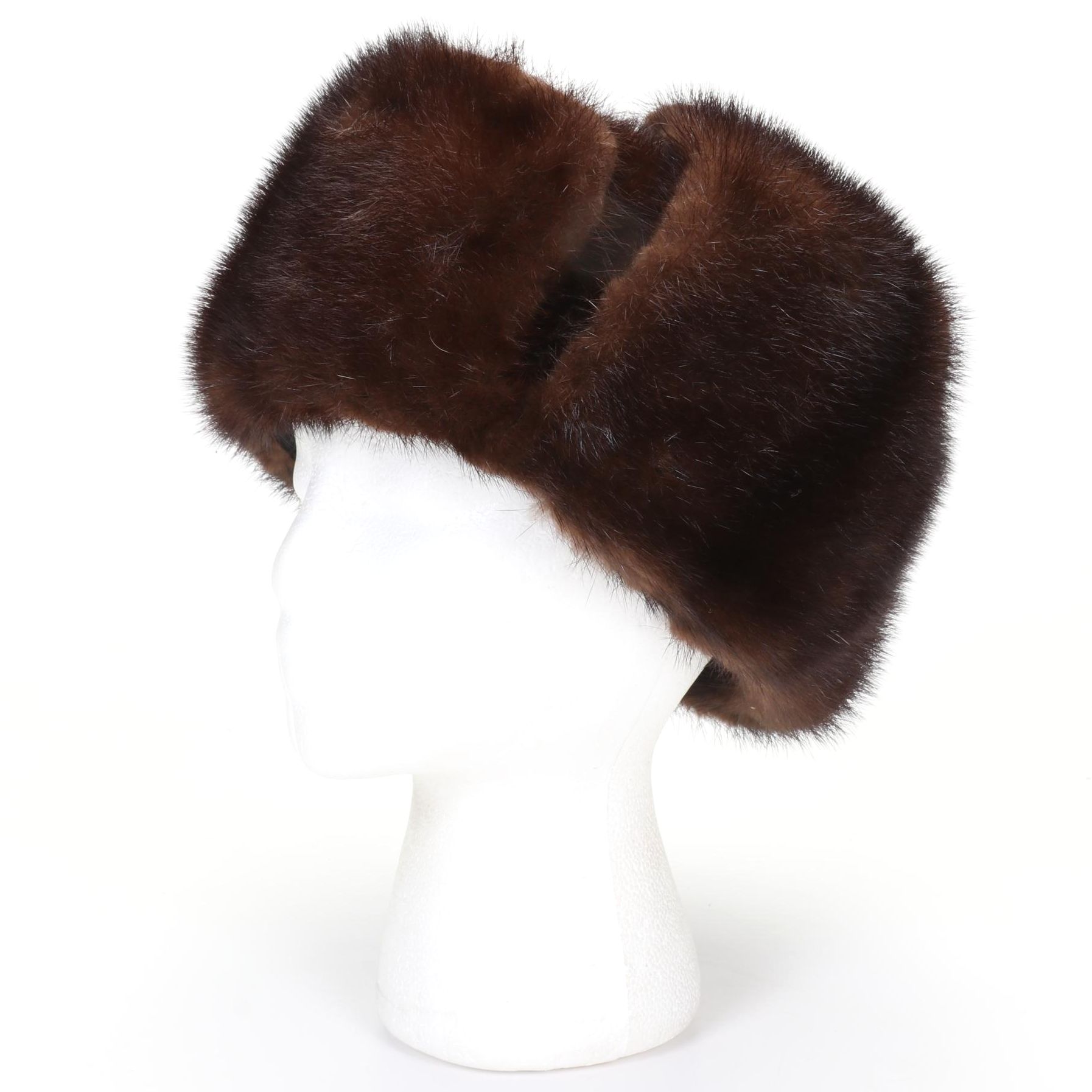 Brown Mink Fur Ushanka Hat