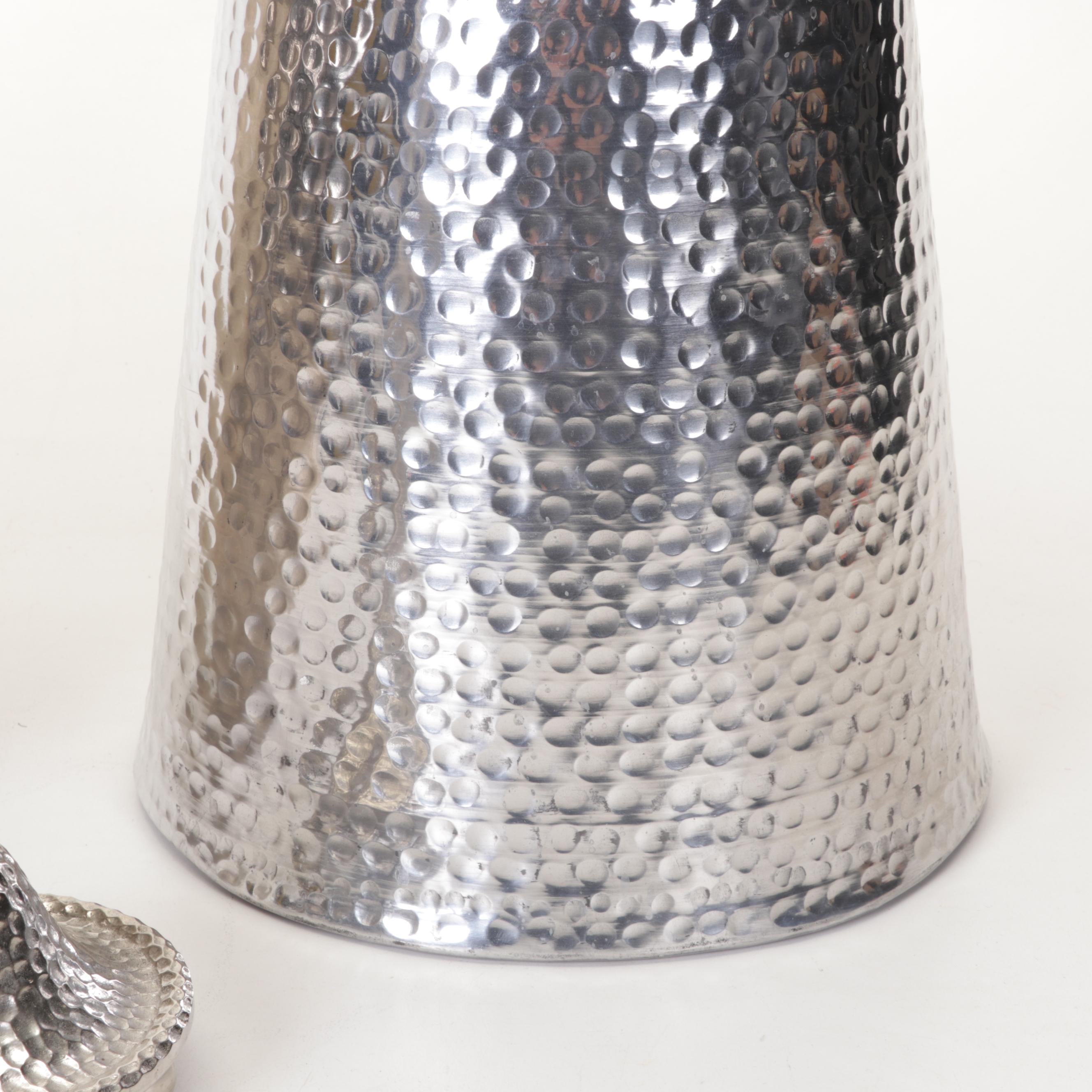 Hammered Silver Metal Decor Collection