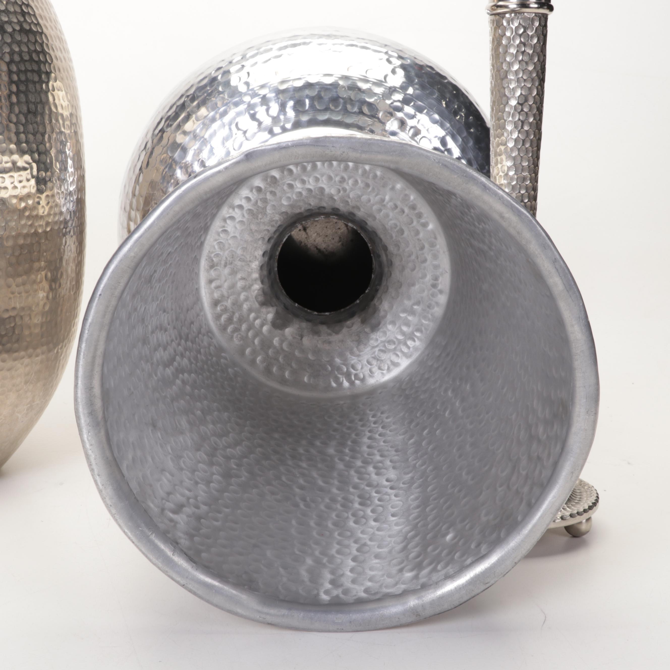 Hammered Silver Metal Decor Collection