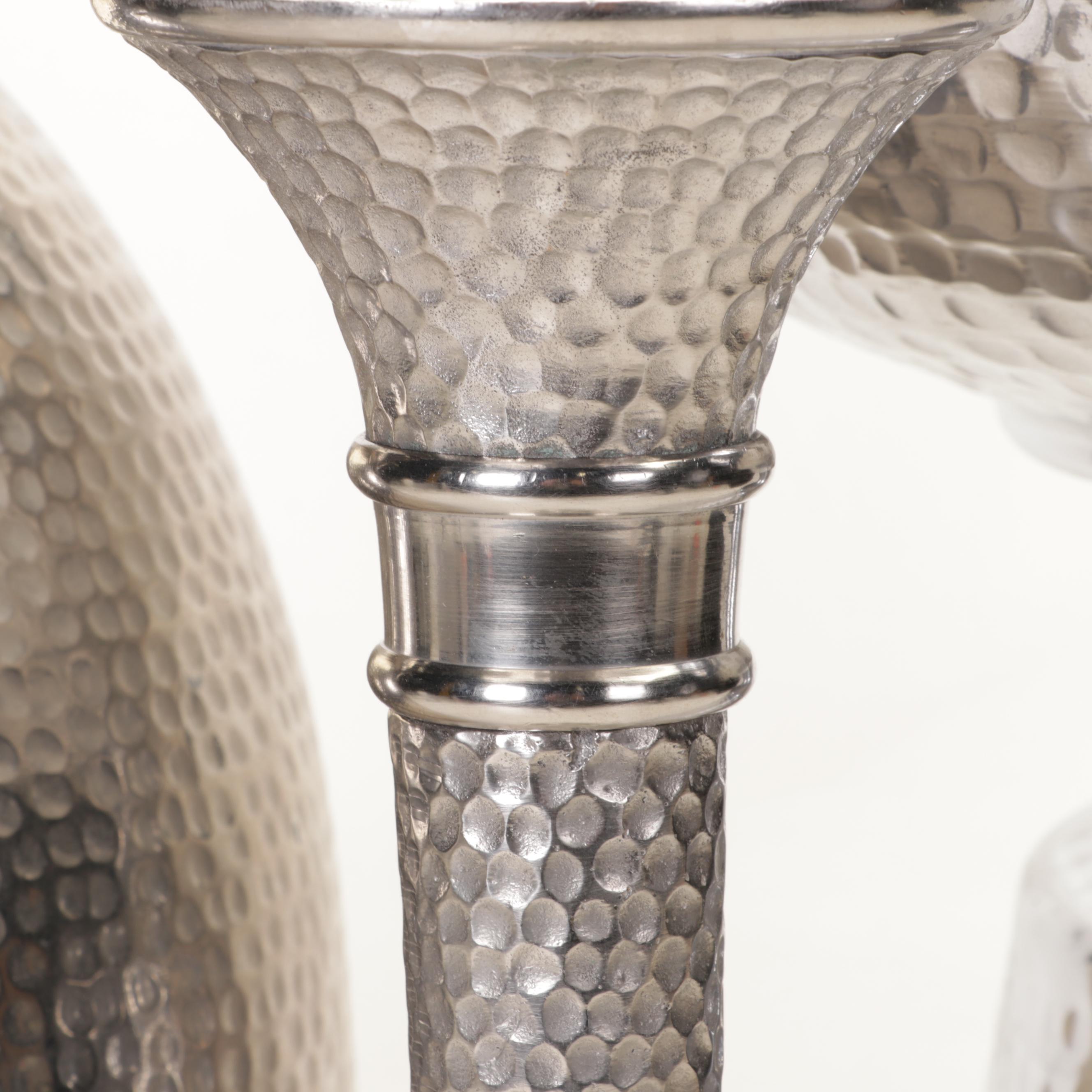 Hammered Silver Metal Decor Collection