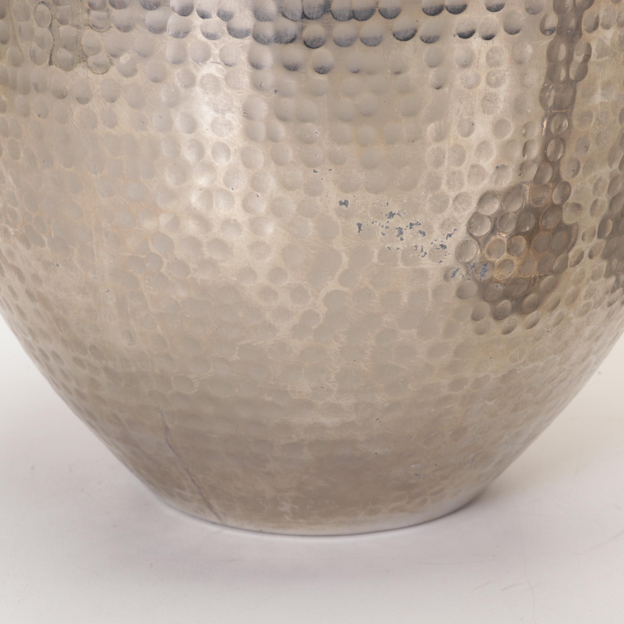 Hammered Silver Metal Decor Collection