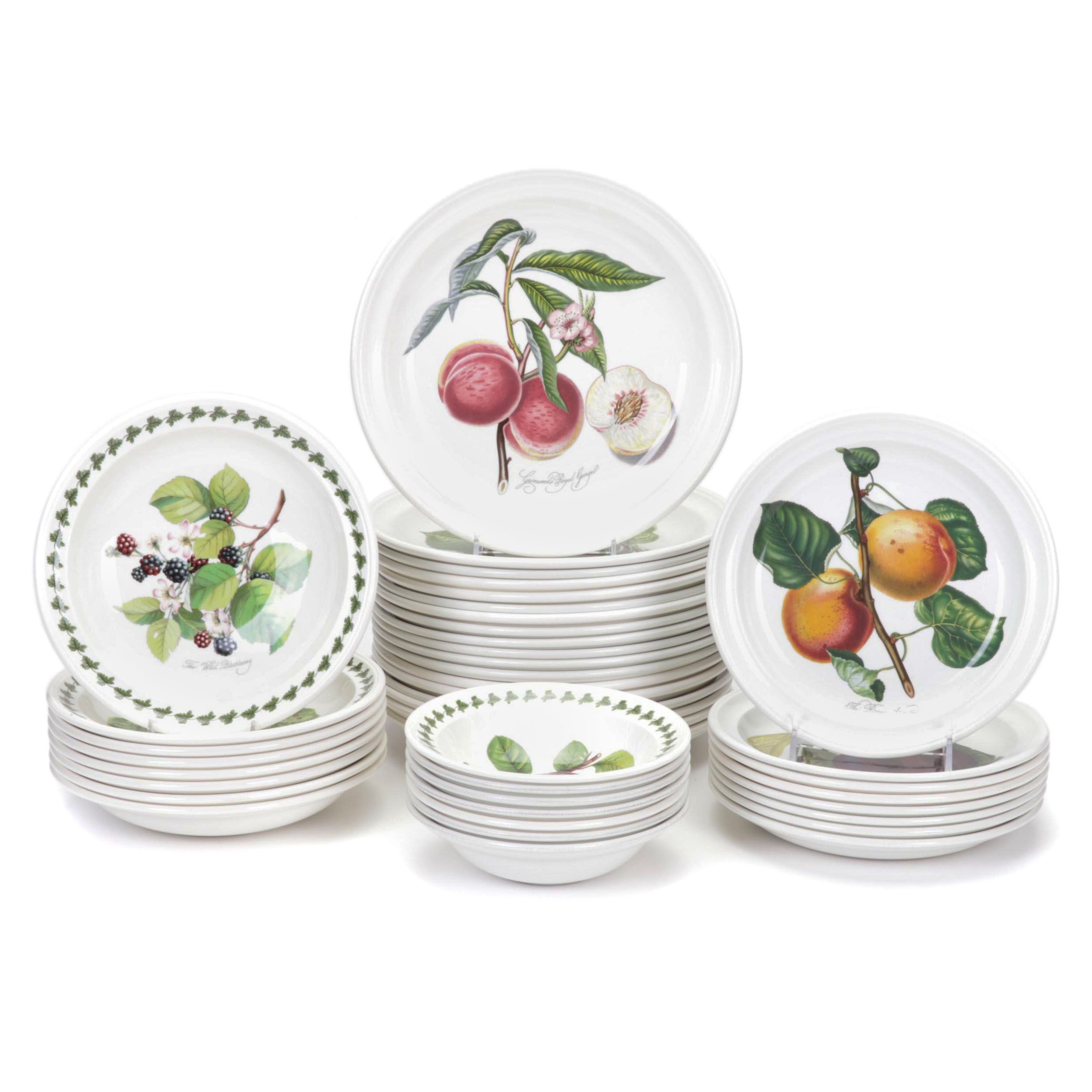 Portmeirion "Pomona" Ceramic Dinner Plates, Salad Plates, Soup Bowls, and More