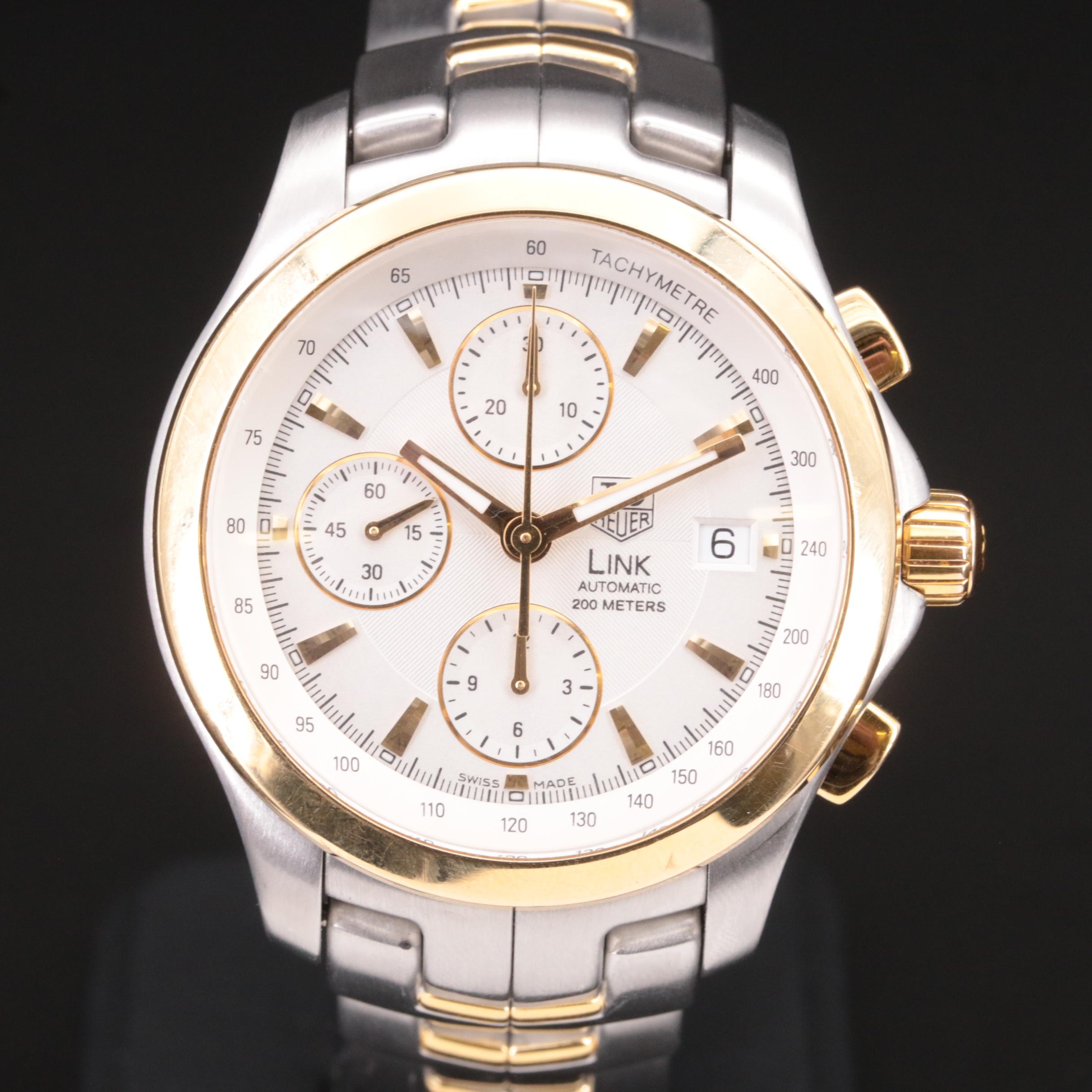 TAG Heuer Link Chronograph 18k Gold and Steel Automatic Watch