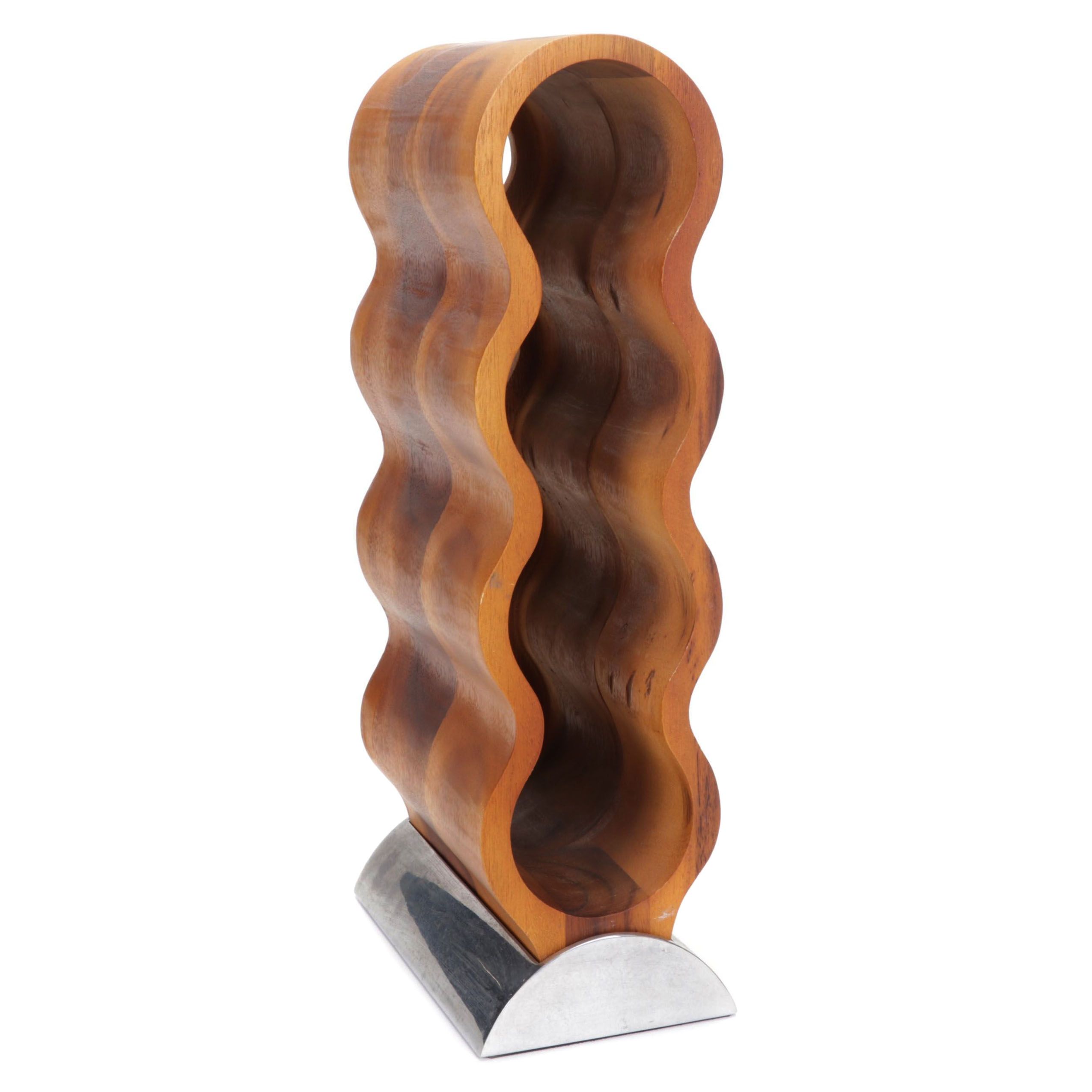 Nambé "Curvo" Four Bottle Tabletop Wine Rack