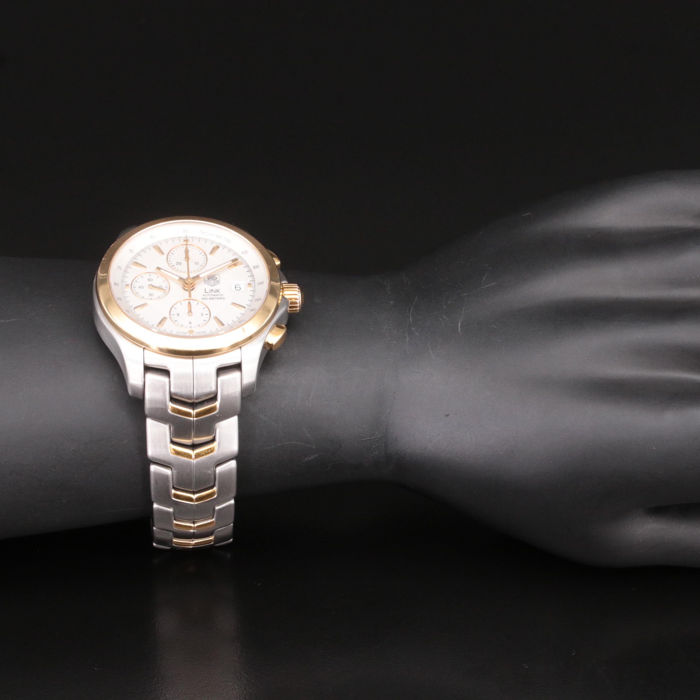 TAG Heuer Link Chronograph 18k Gold and Steel Automatic Watch